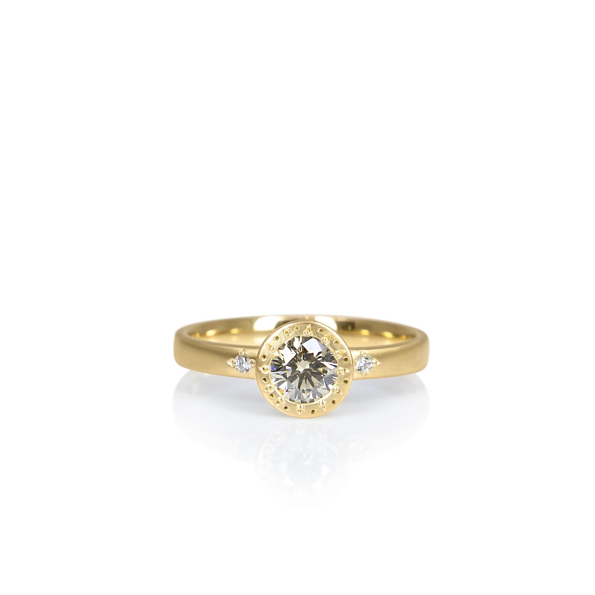 Champagne Etched Bezel Ring - 0.47ct