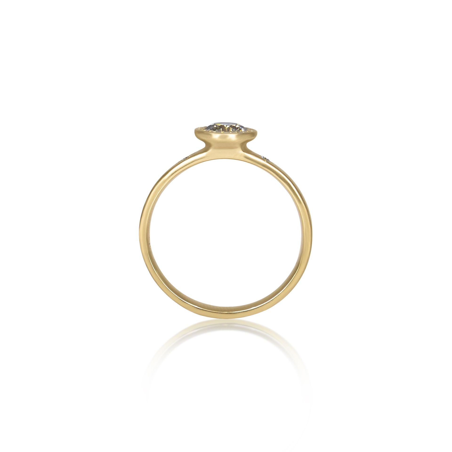 Champagne Etched Bezel Ring - 0.47ct
