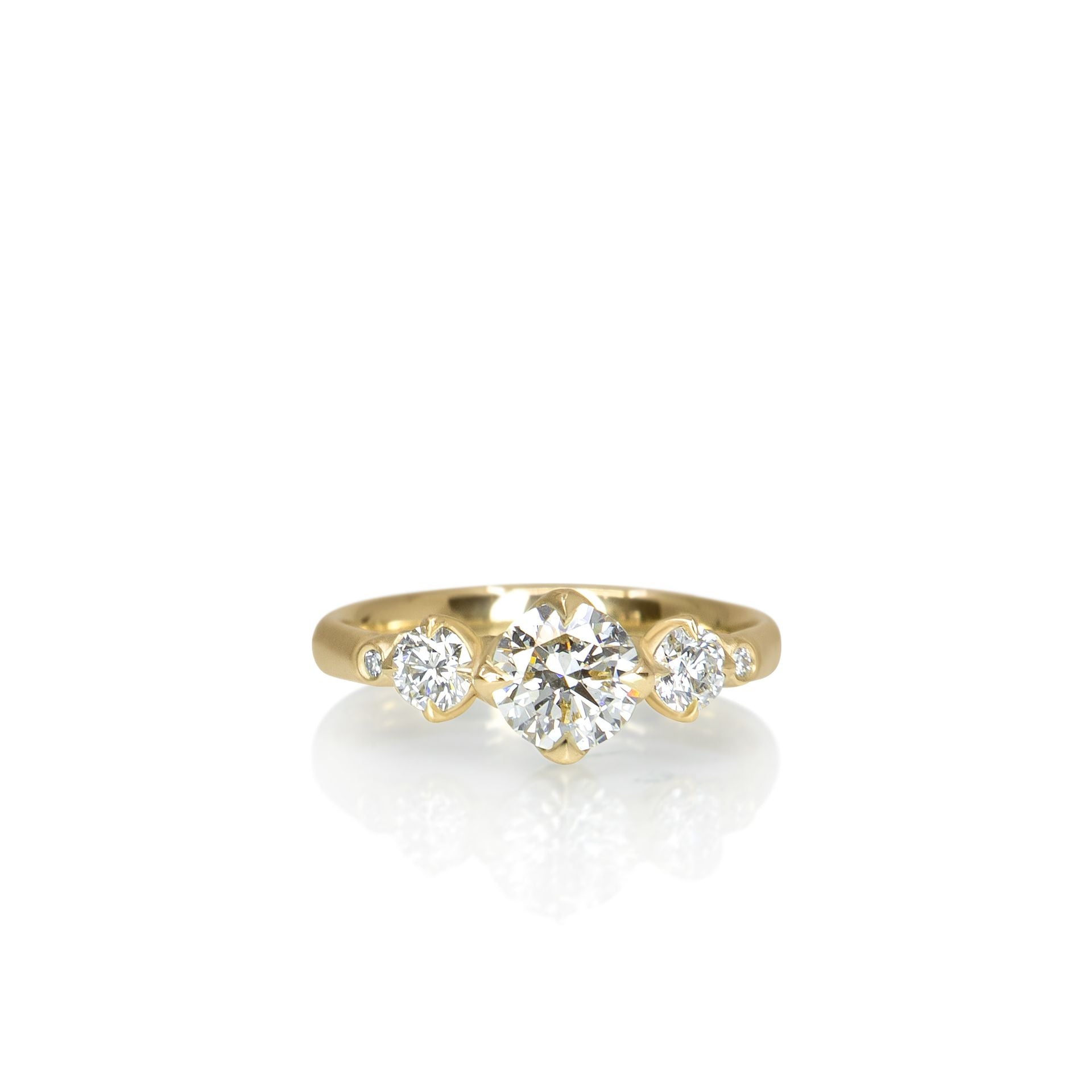 Round Rambling Rose Ring - 0.80ct center