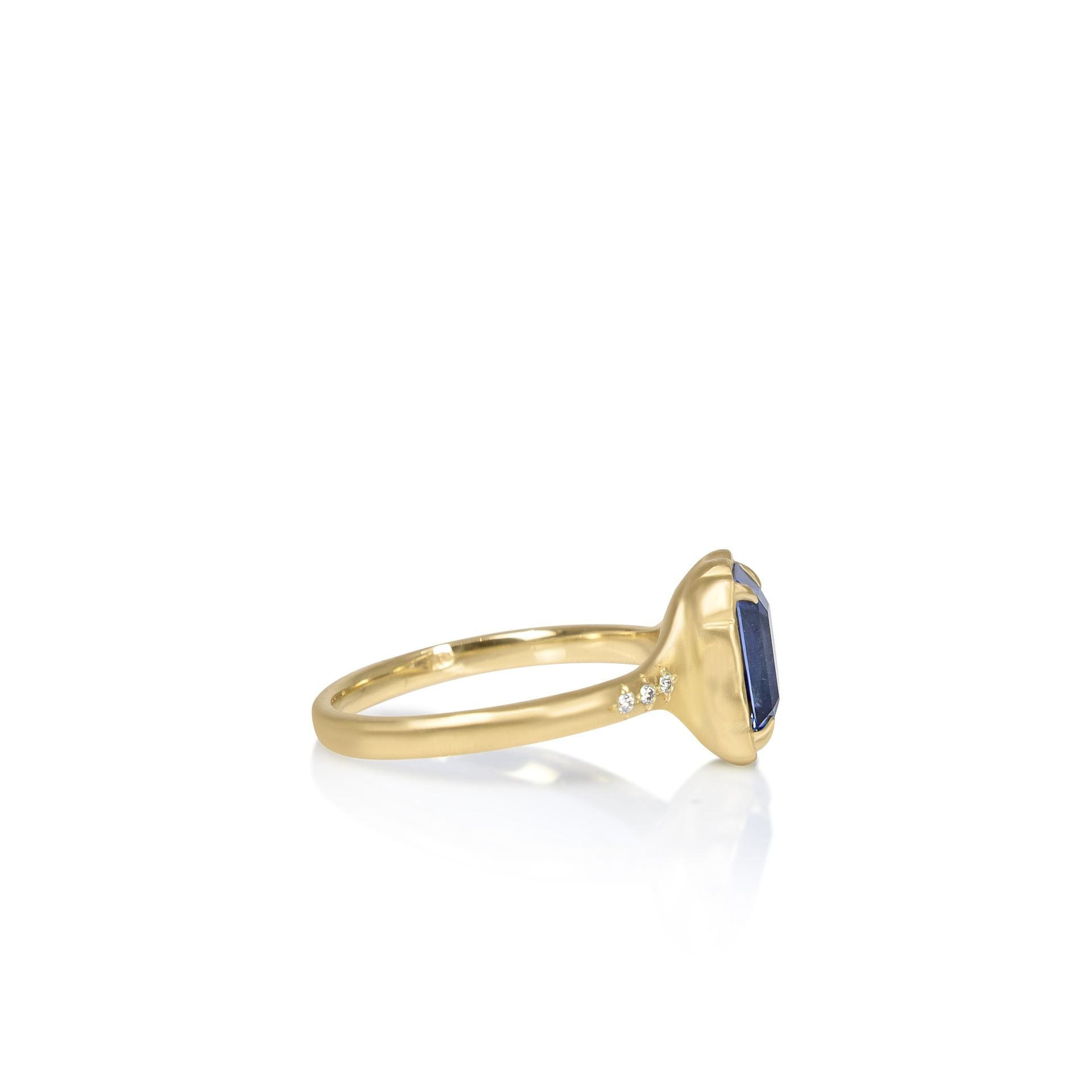 Step Cut Sapphire Stillwater Ring - 3.10ct