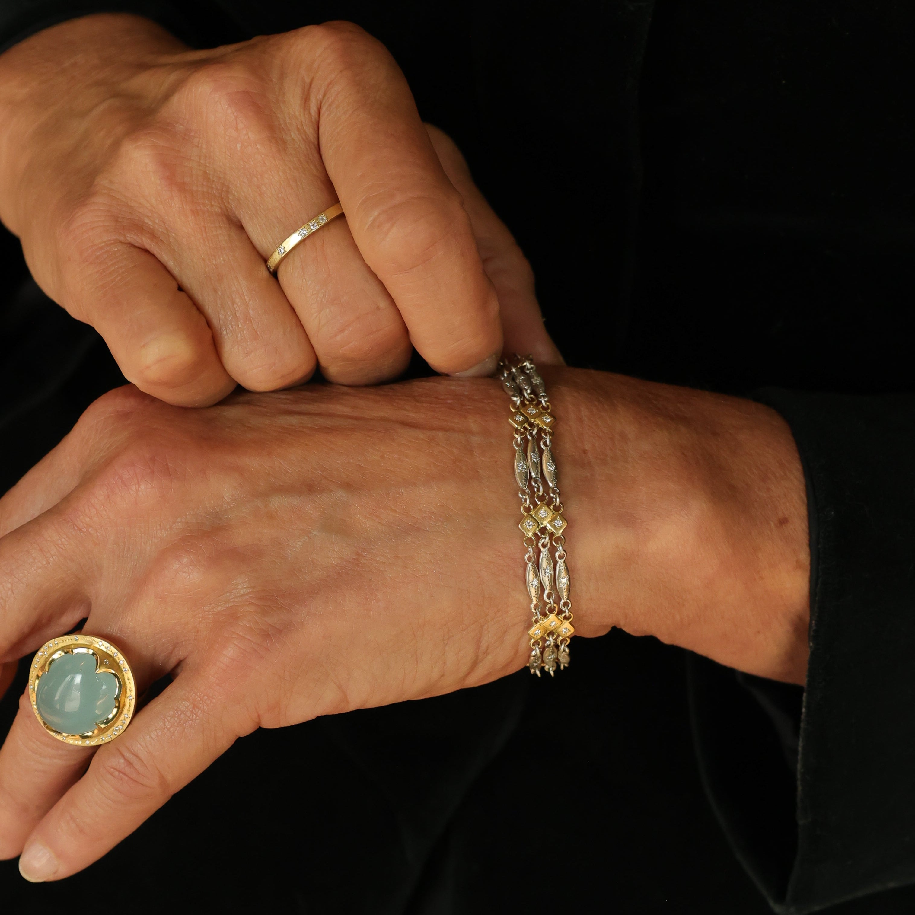 Triple Long Link Bracelet