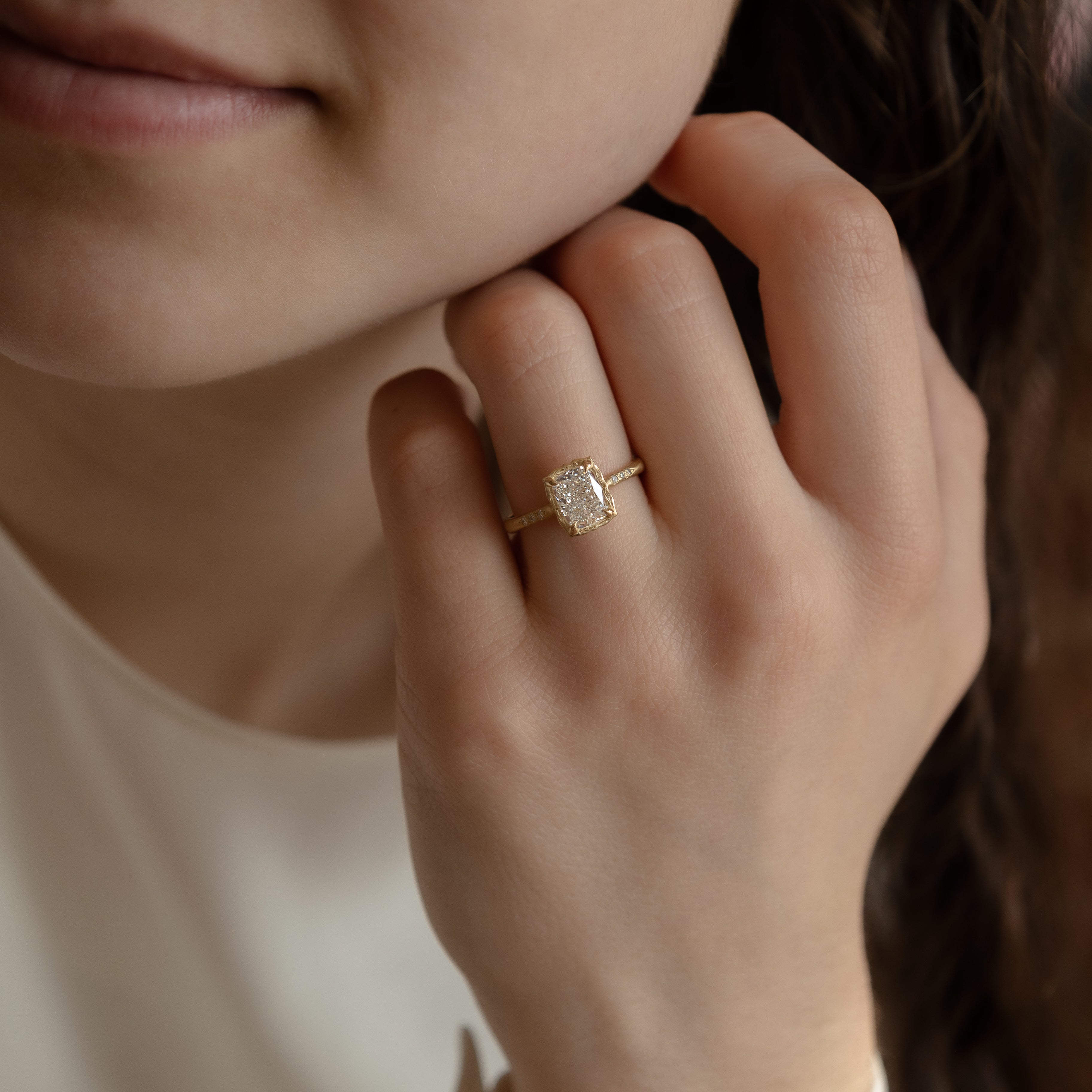 Radiant Lotus Ring - .82ct