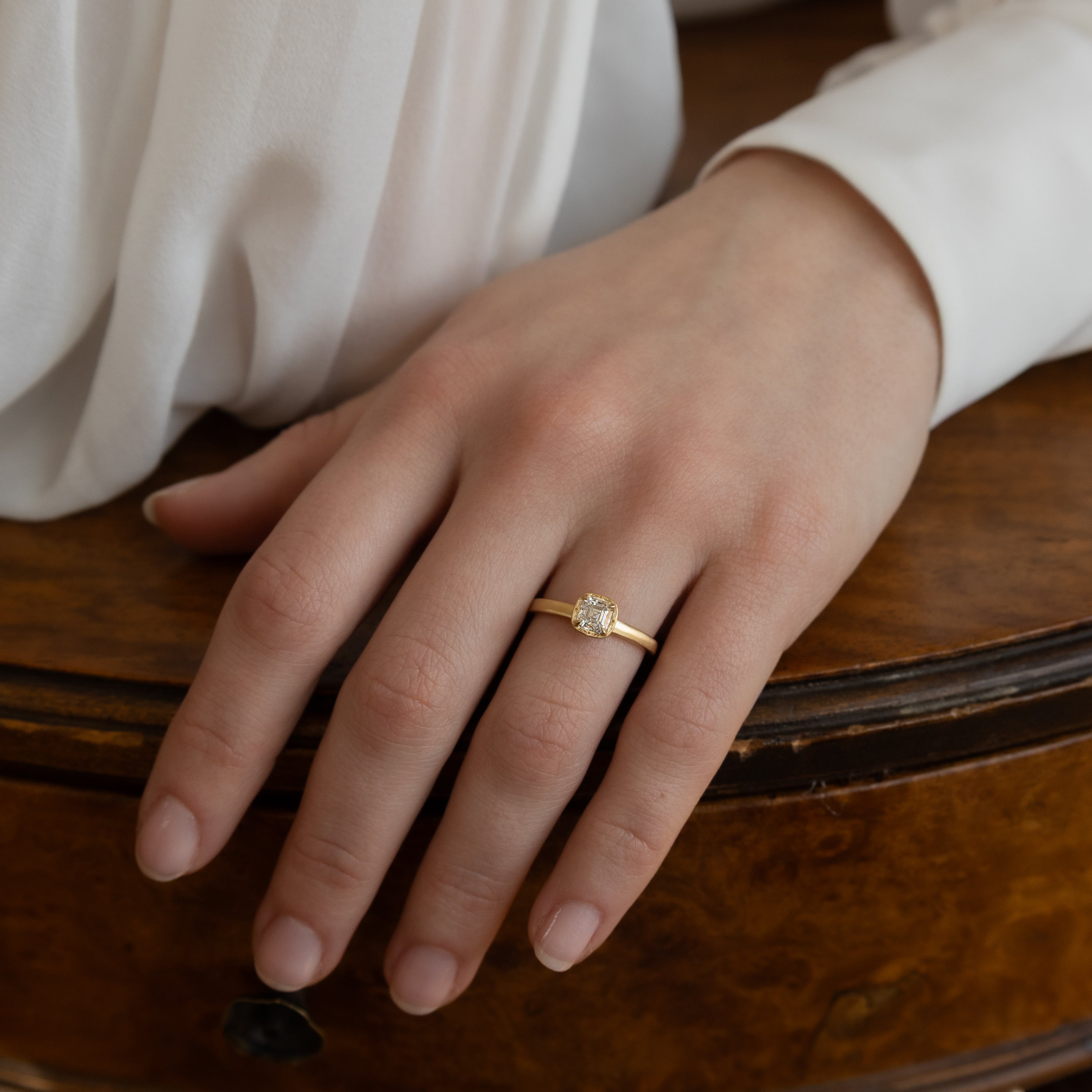 Step Cut Stackable Ring - .60ct