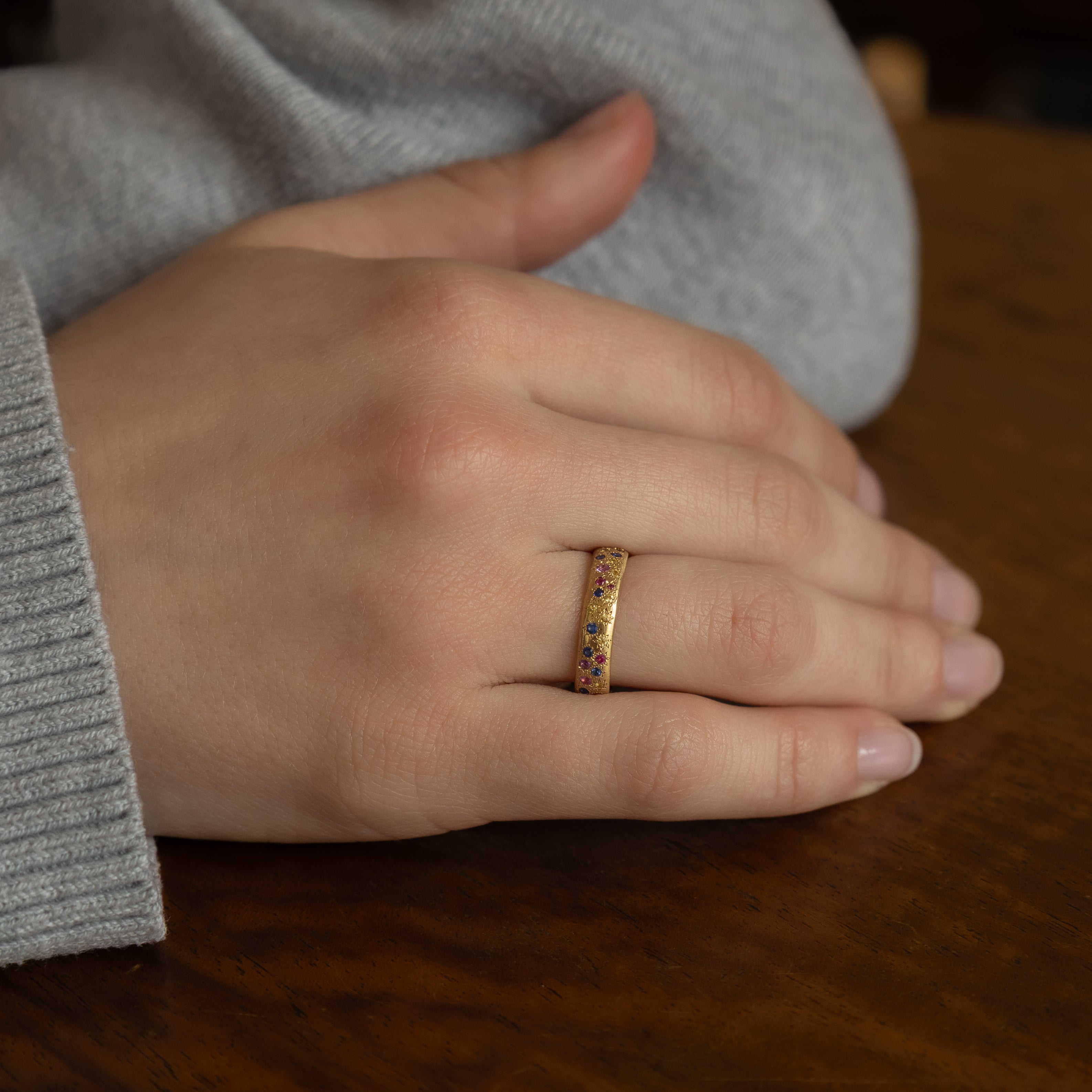 Medium Multi-Sapphire Band