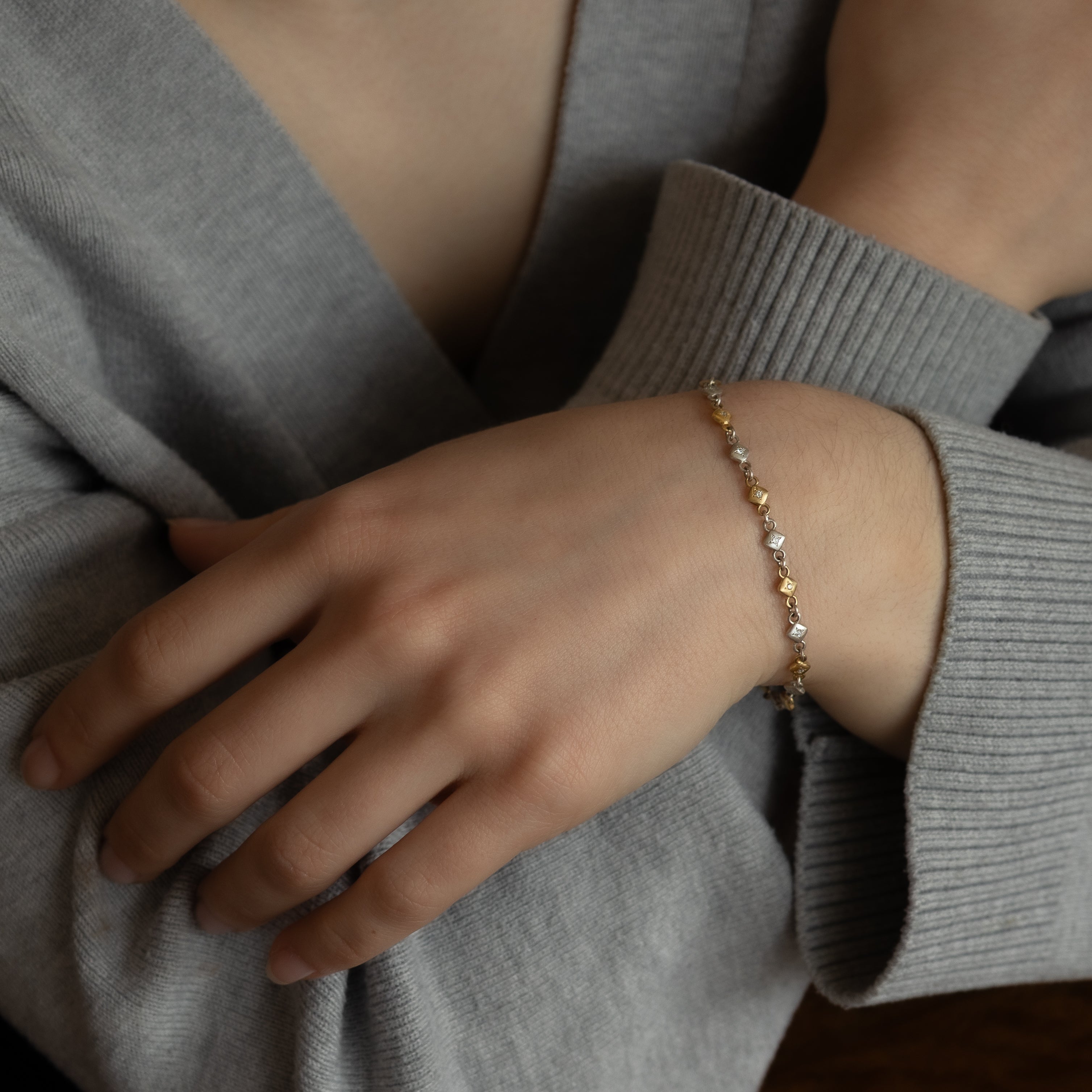 MIxed Metal Charm Bracelet
