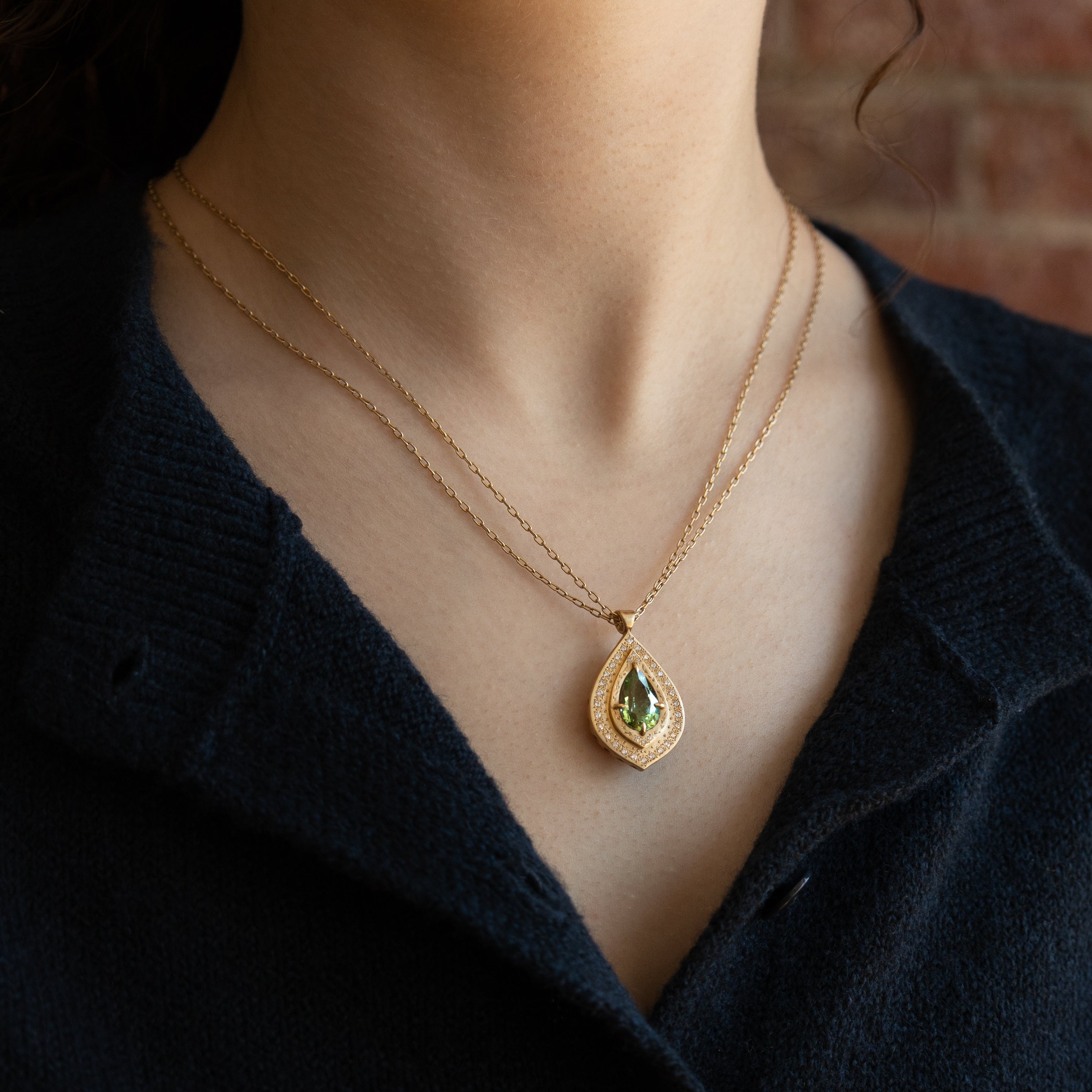 Mint Green Tourmaline Pendant