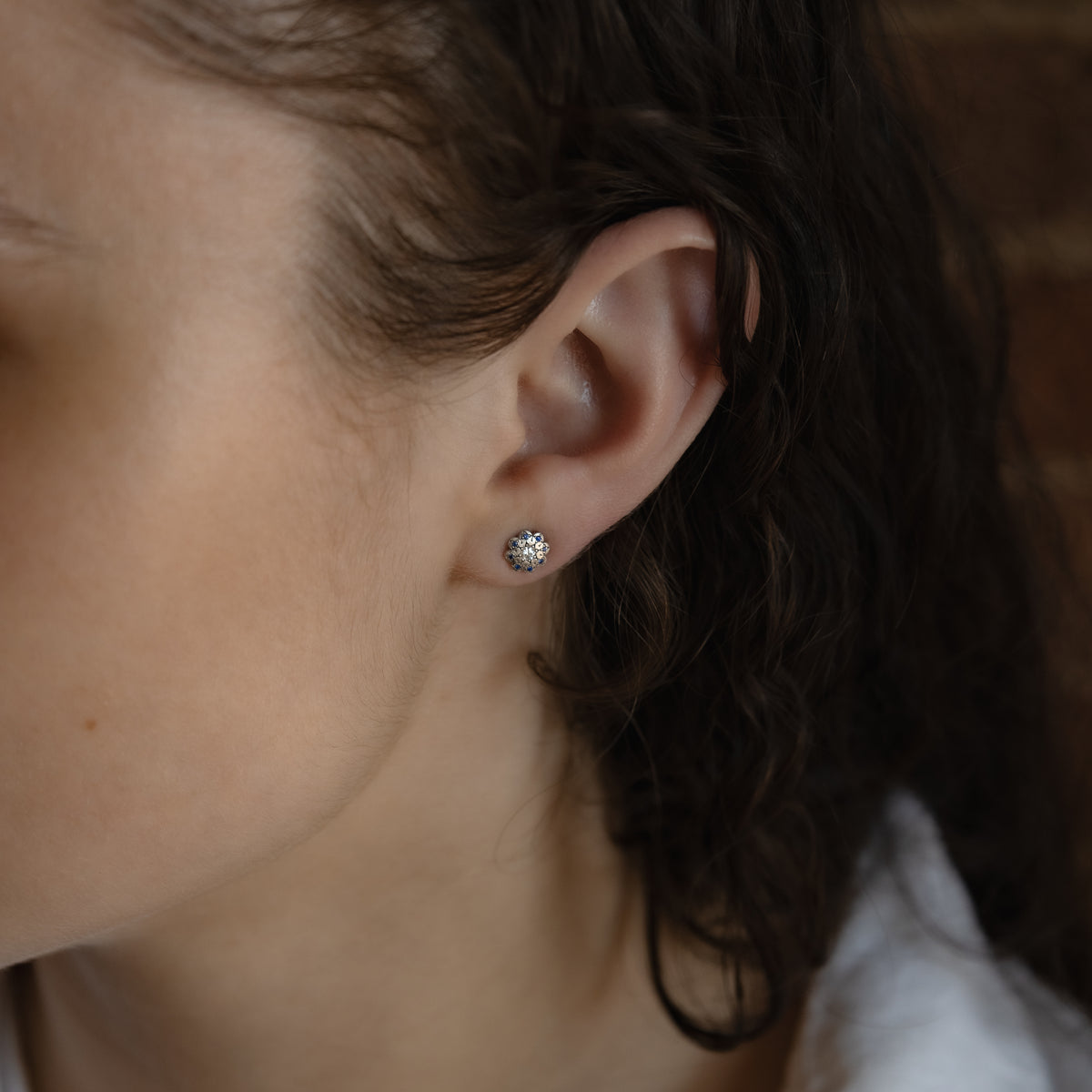 Moonflower Charm Studs