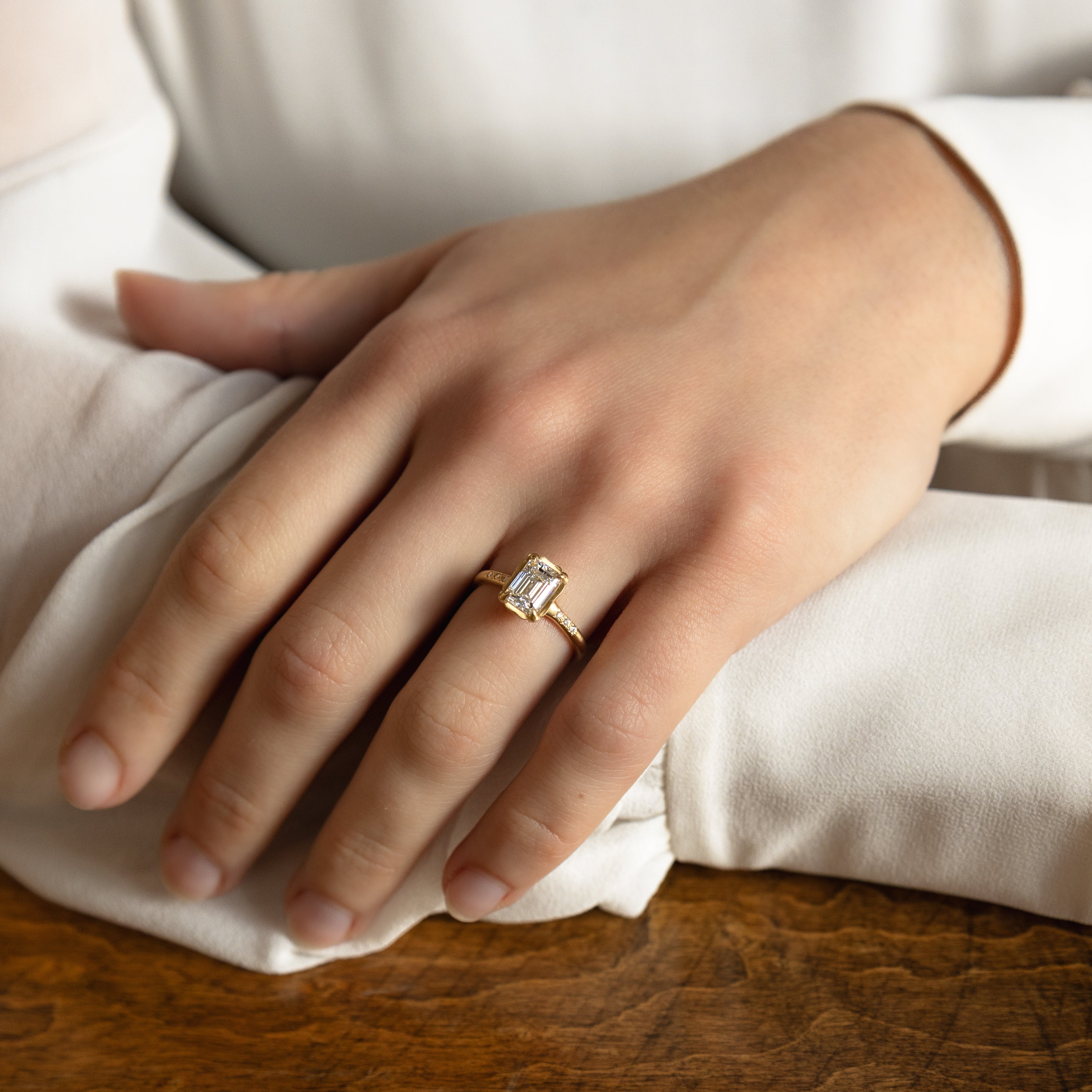 Emerald Cut Stillwater Ring - 1.57ct