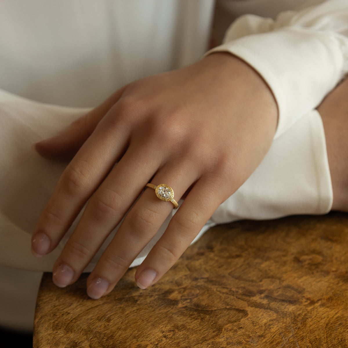 Oval Basket Ring - 0.90ct
