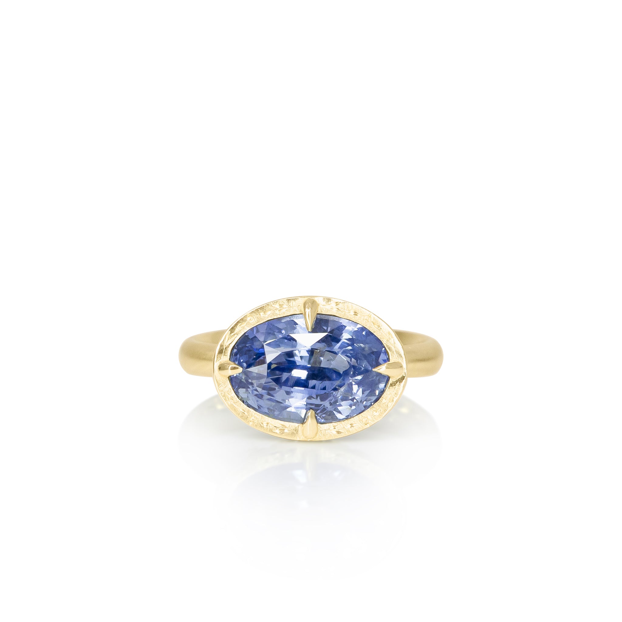 Madagascar Sapphire Lotus Ring