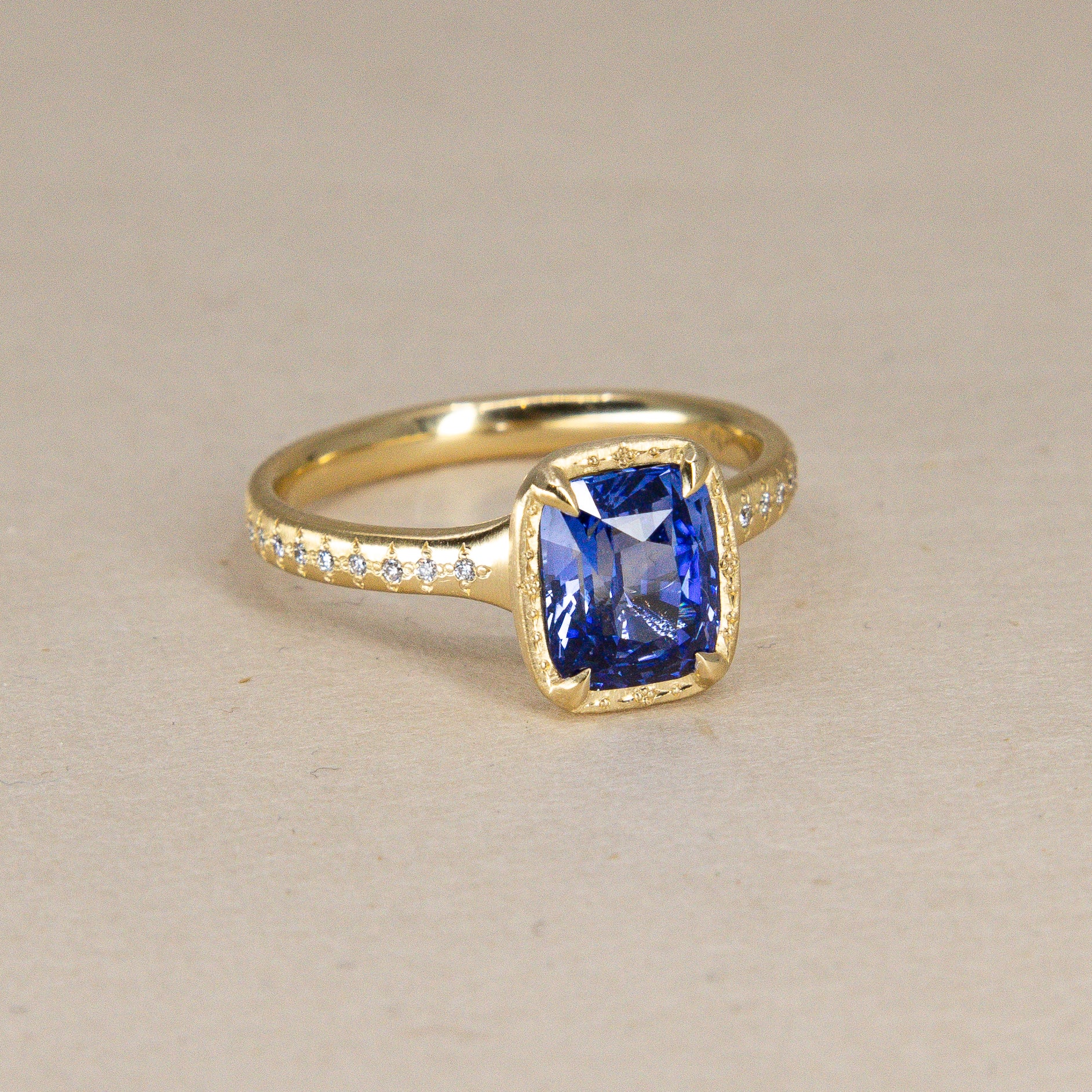 Sapphire Prong Succession Ring