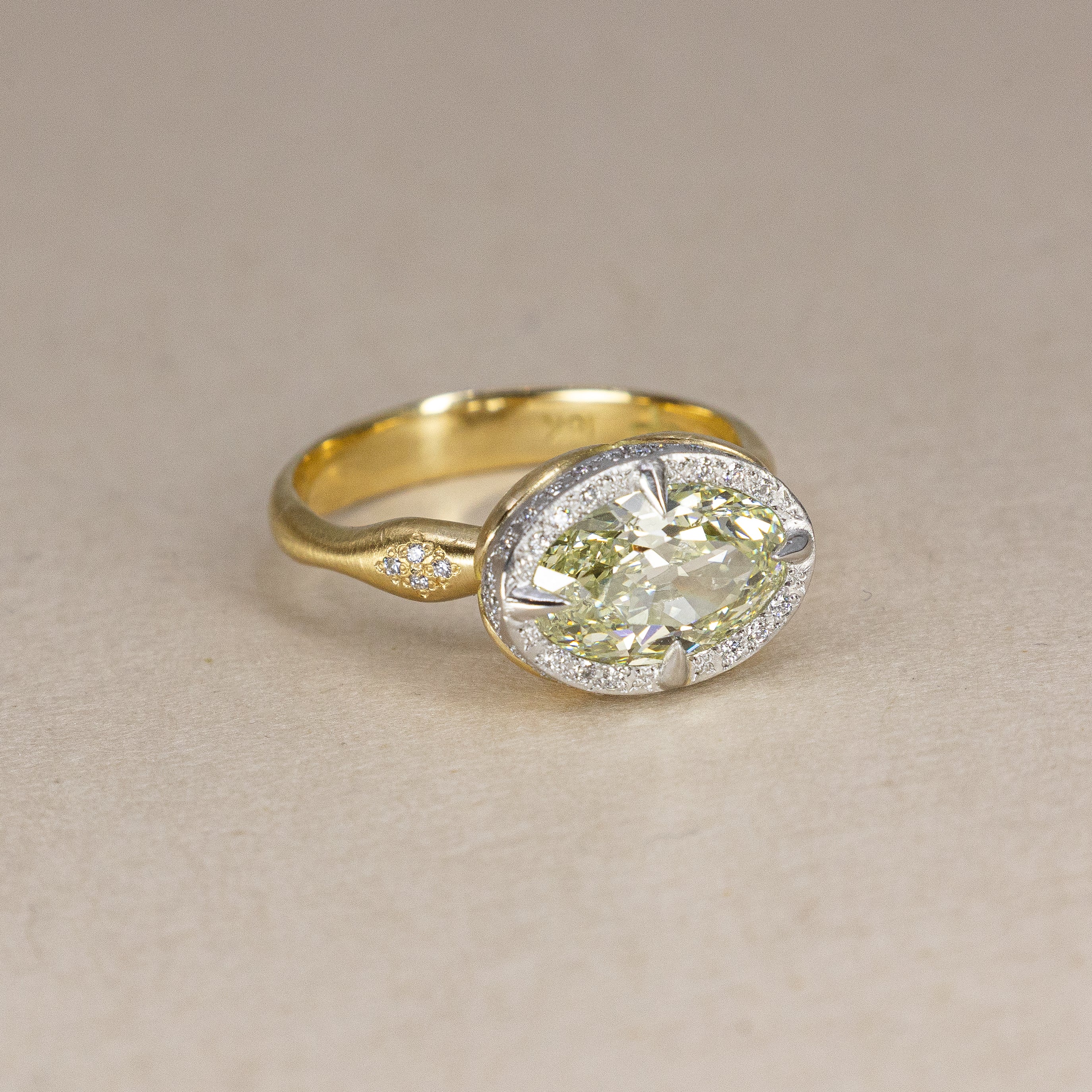 Yellow Diamond Crown Ring