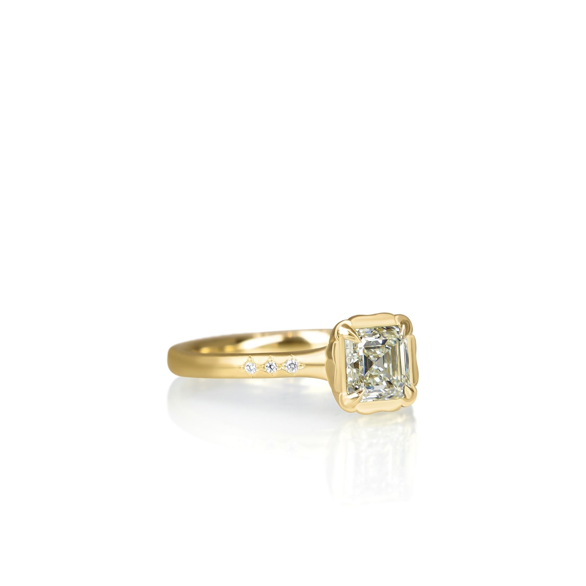 Asscher Cut Stillwater Ring - 1.01ct