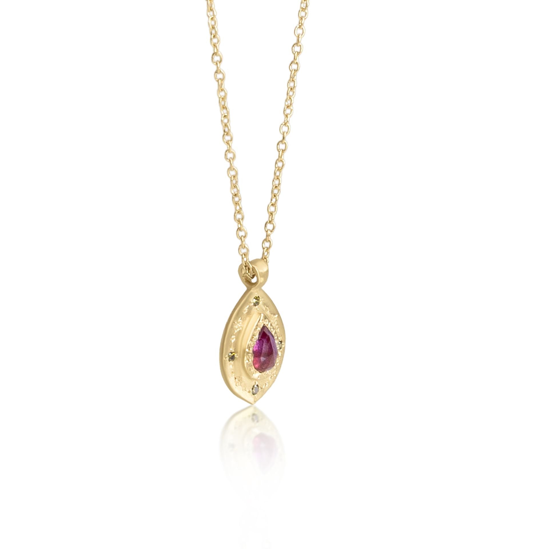 Ruby Drops of Happiness Pendant