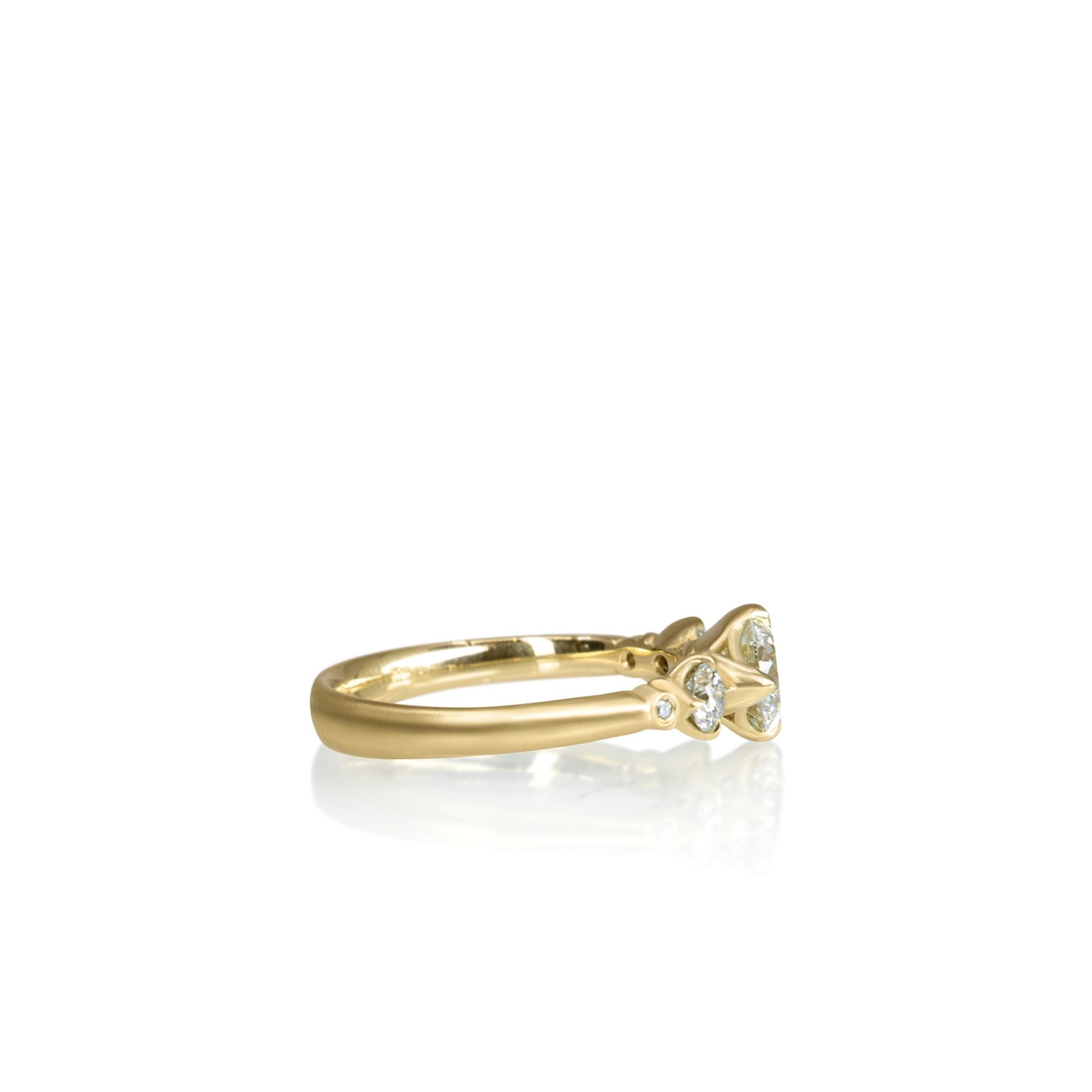 Round Rambling Rose Ring - 0.80ct center