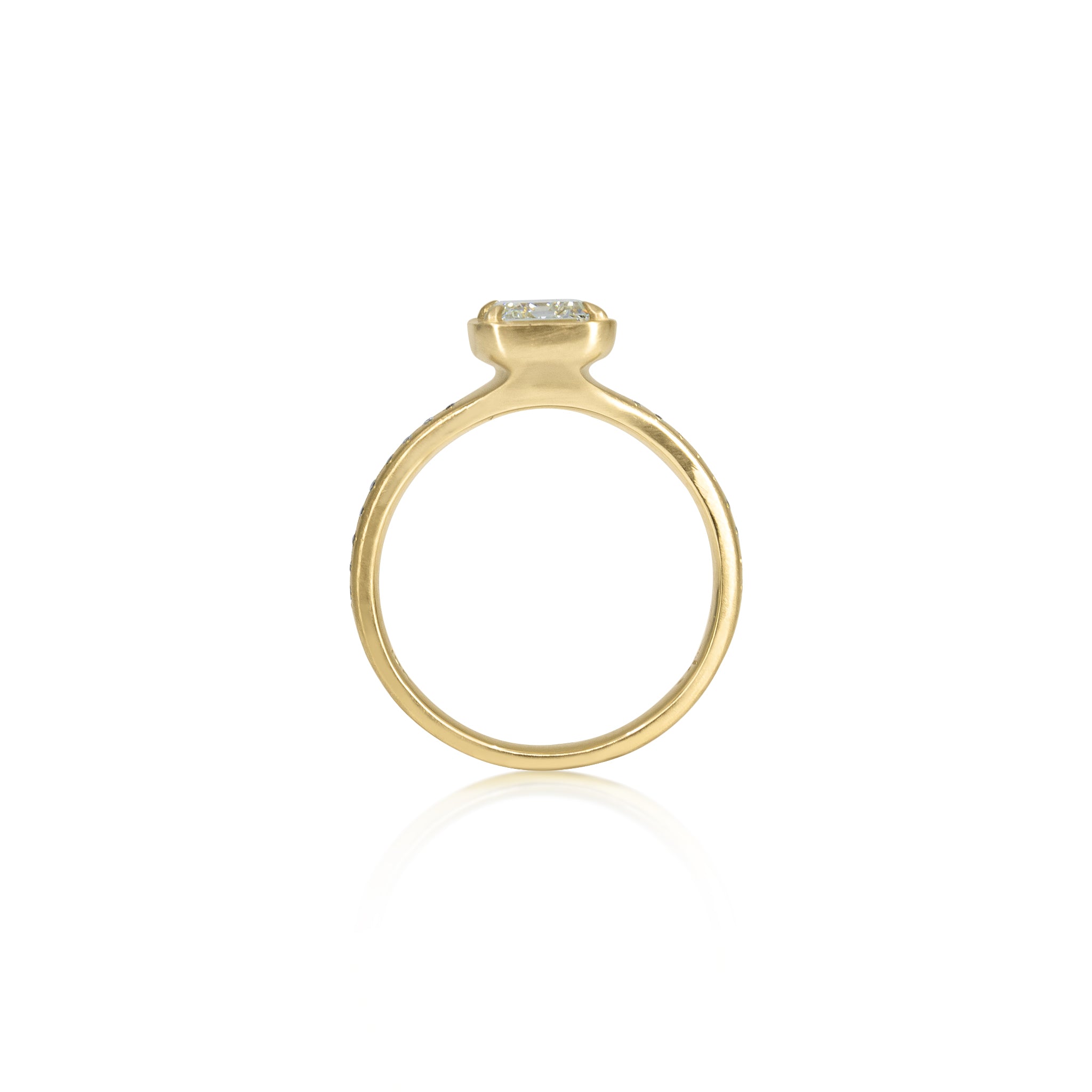 Emerald Cut Prong Succession Ring