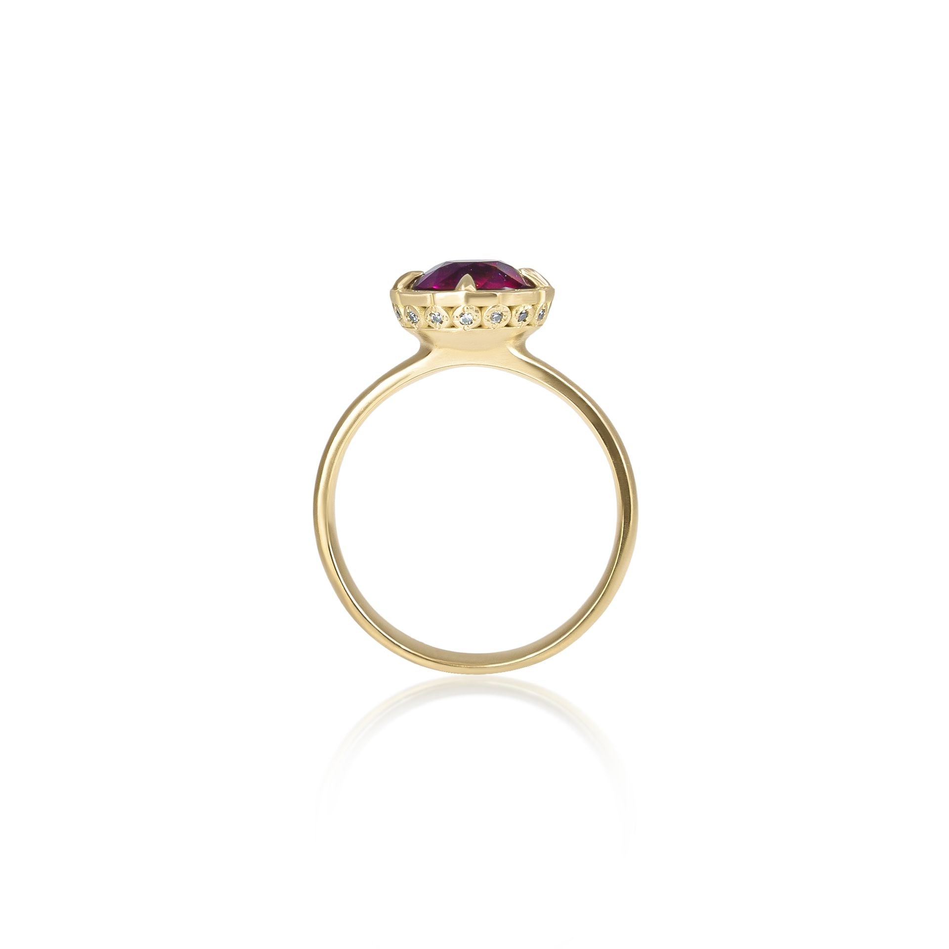 Pink Tourmaline Basket Ring
