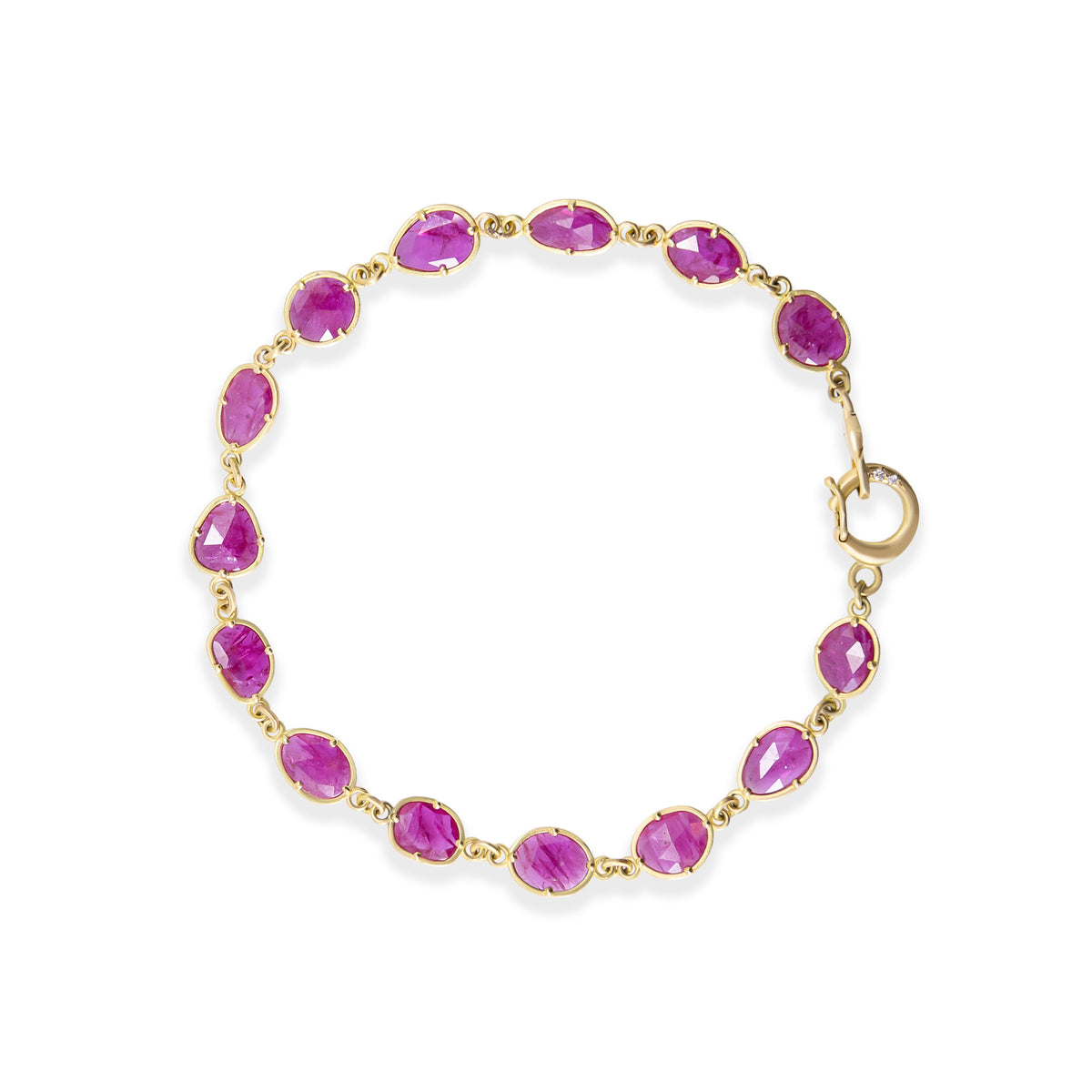 Rose Cut Ruby Bracelet