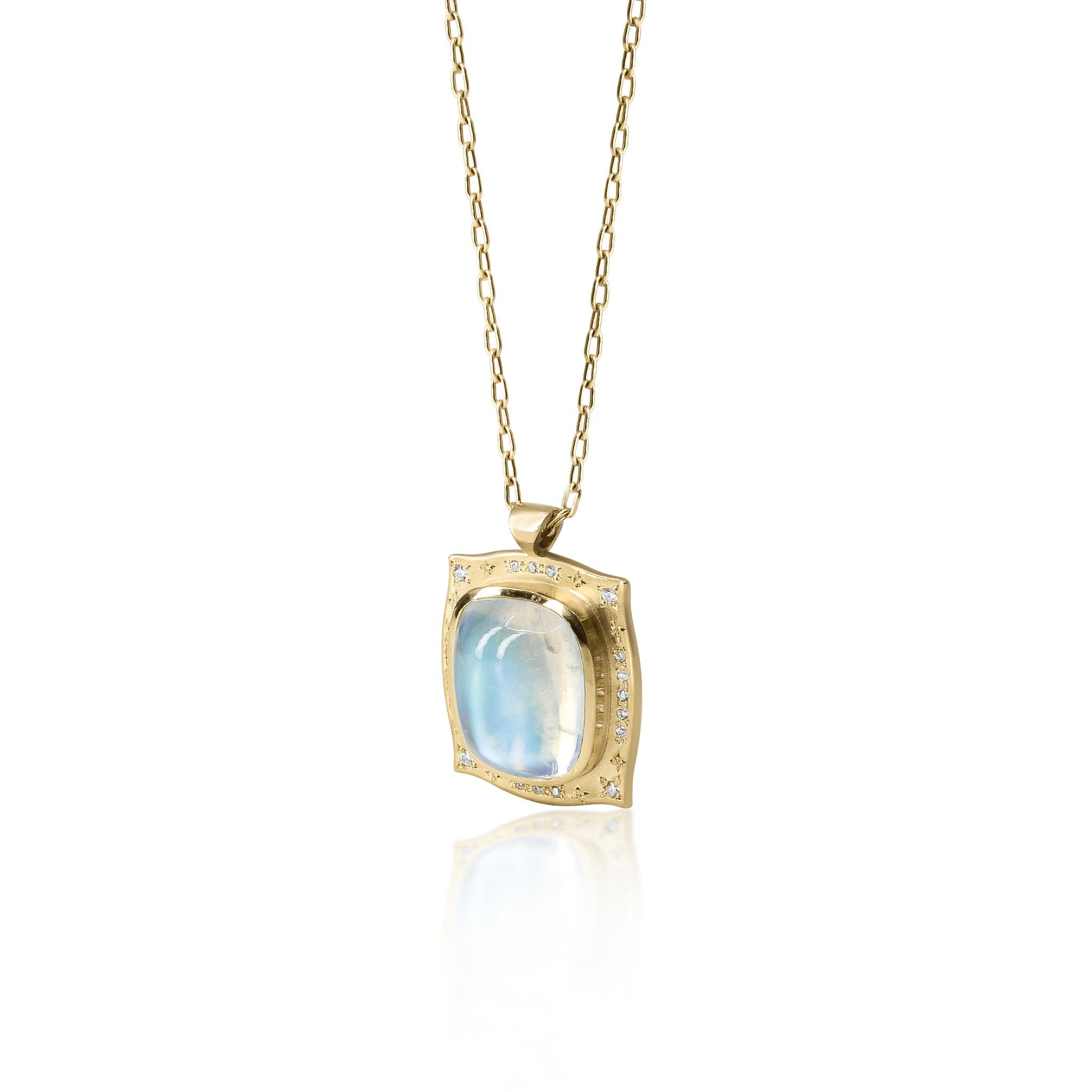Rectangle Moonstone Pendant