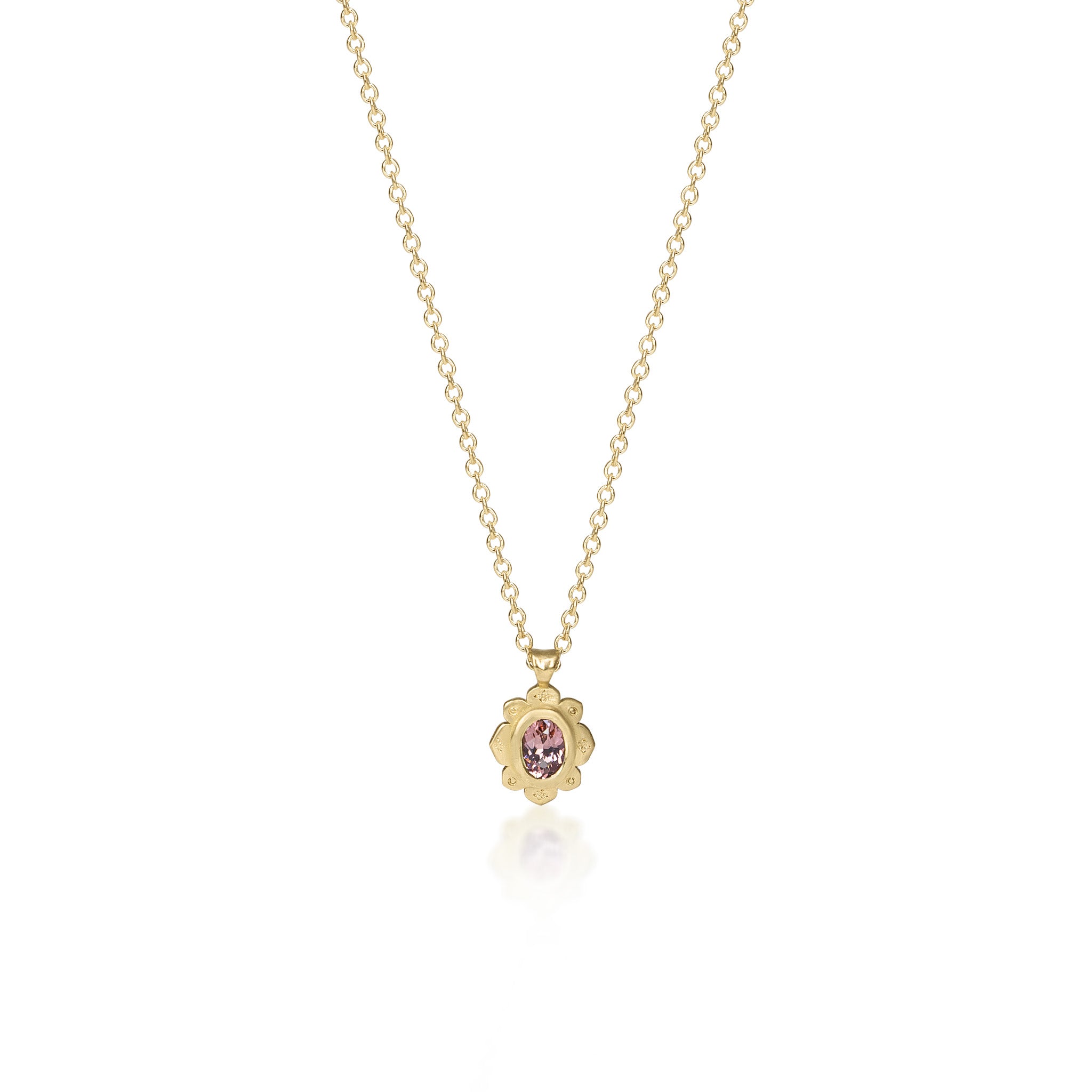 Pink Spinel Drops of Happiness Pendant