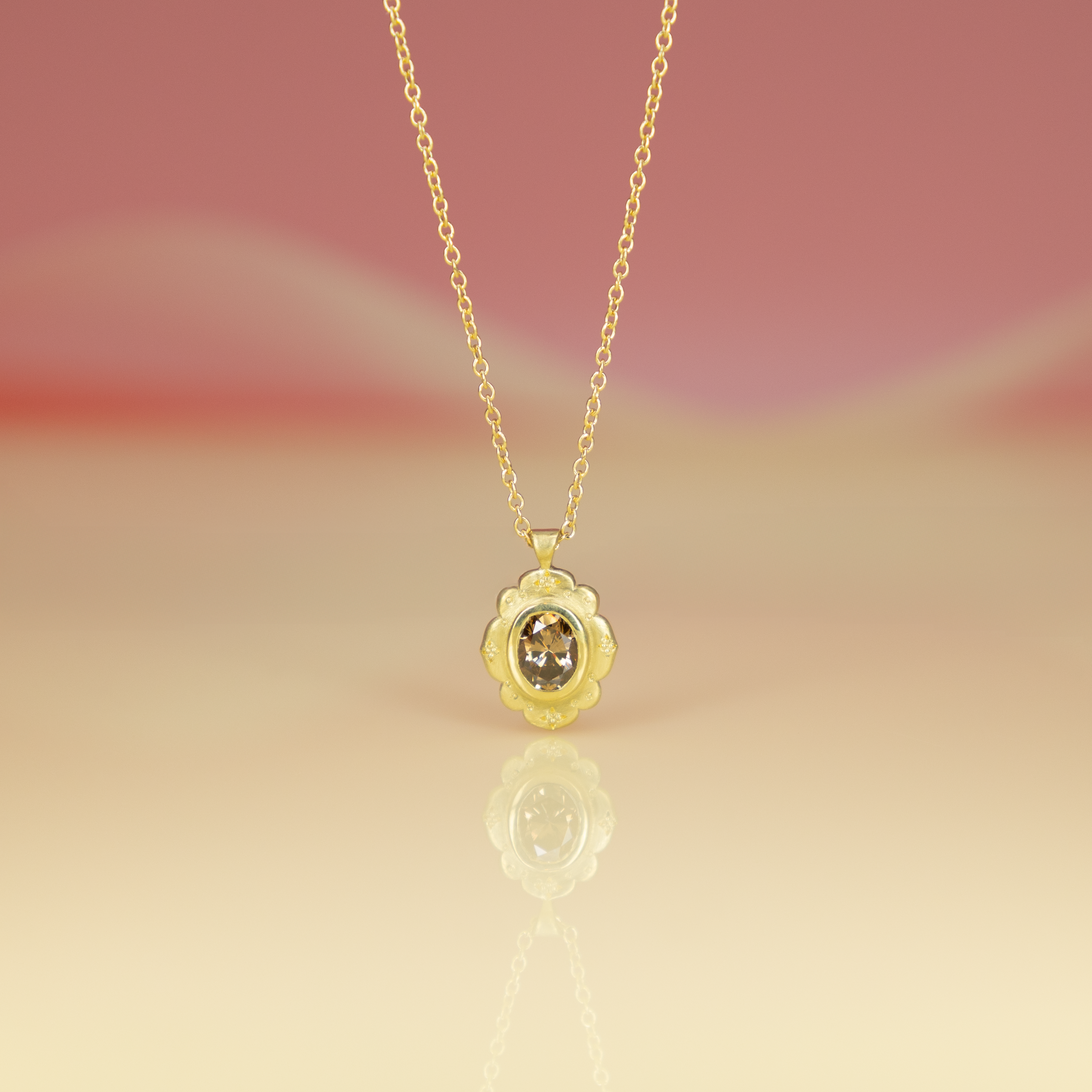Chocolate Diamond Drops of Happiness Pendant