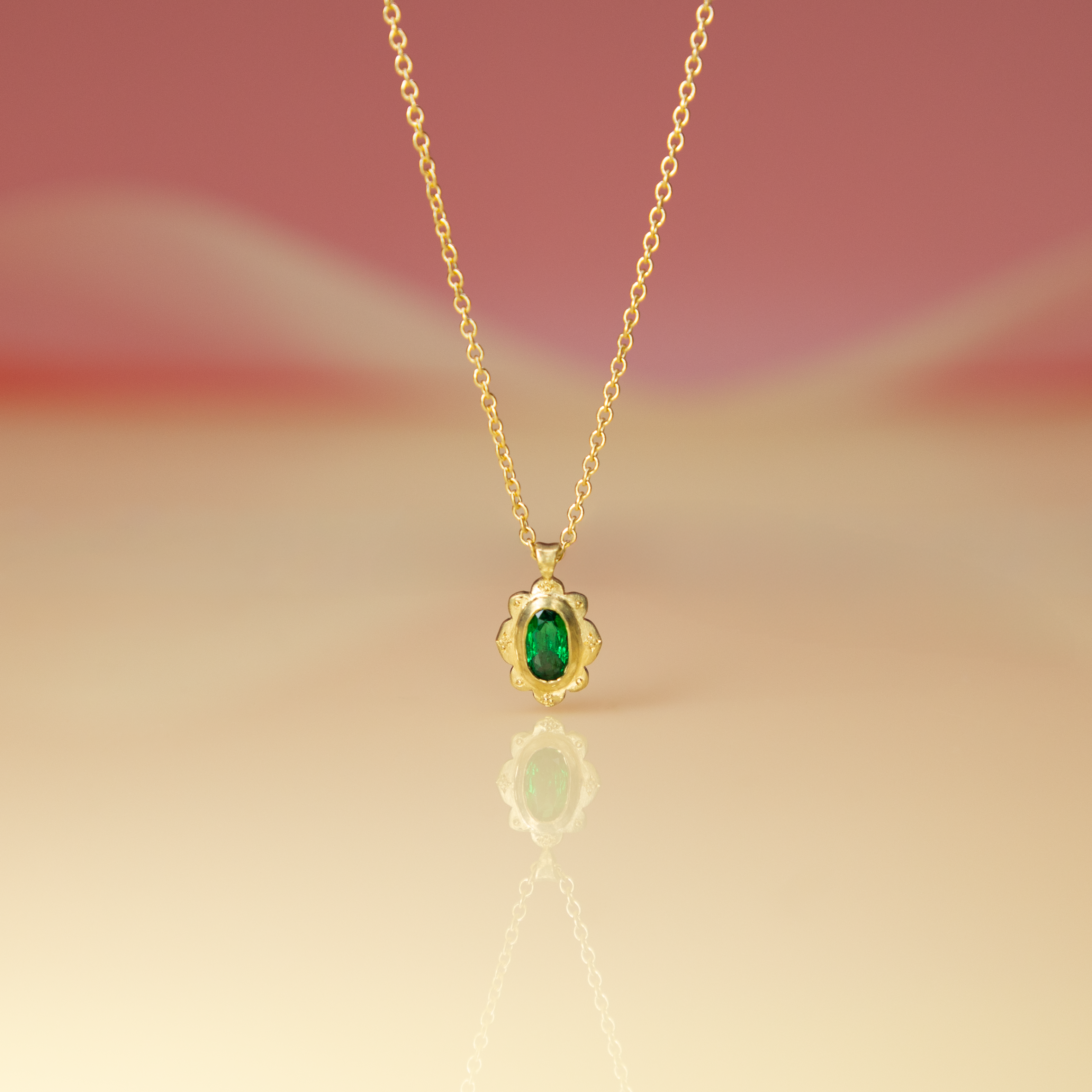 Emerald Drops of Happiness Pendant