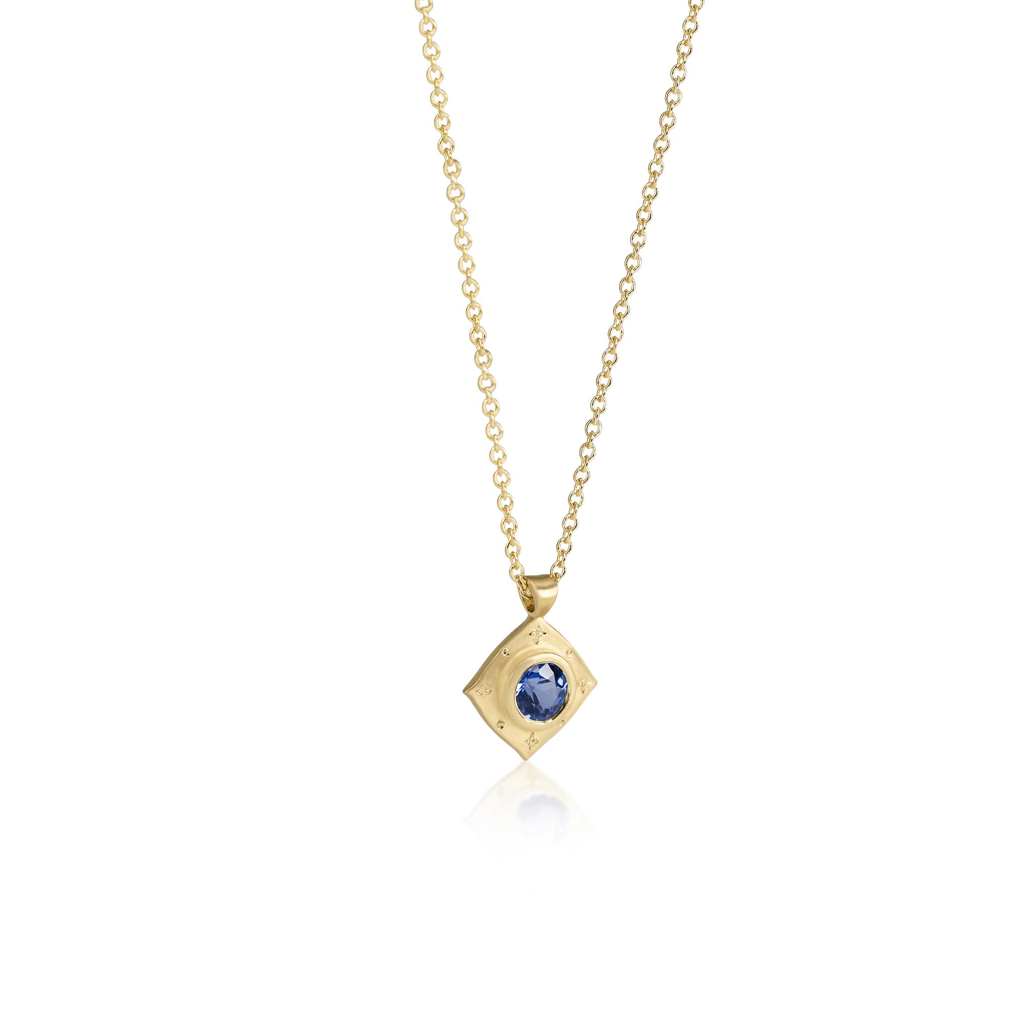 Blue Sapphire Drops of Happiness Pendant