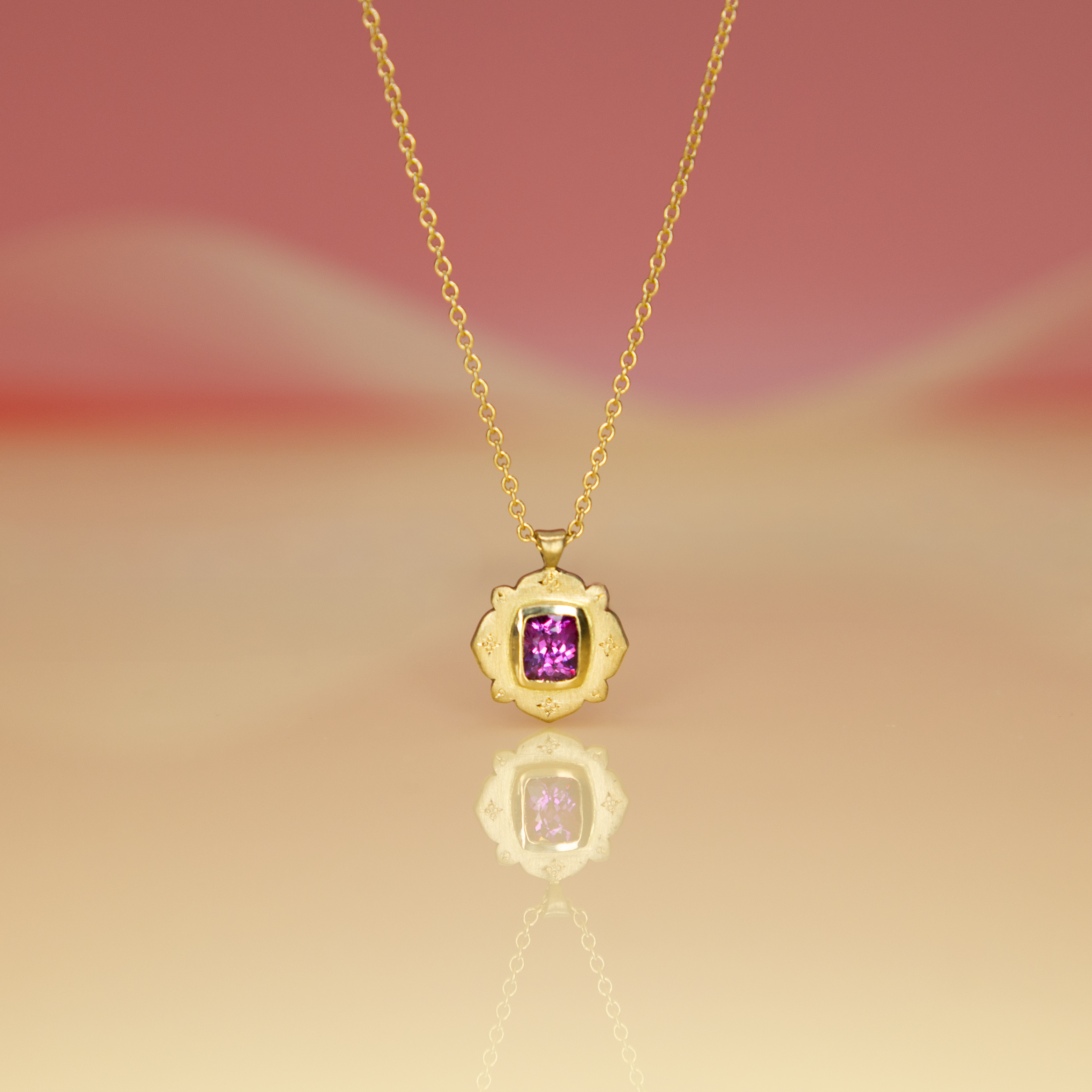 Cushion Pink Sapphire Drops of Happiness