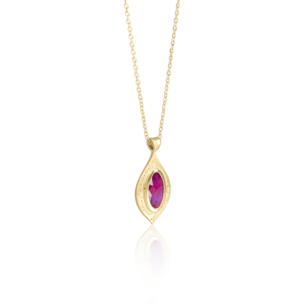 Ruby Drops Of Happiness Pendant