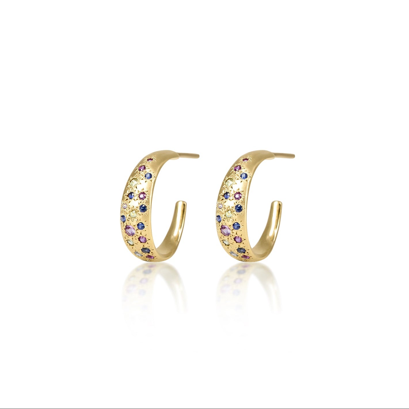 Multi-Sapphire Hoops