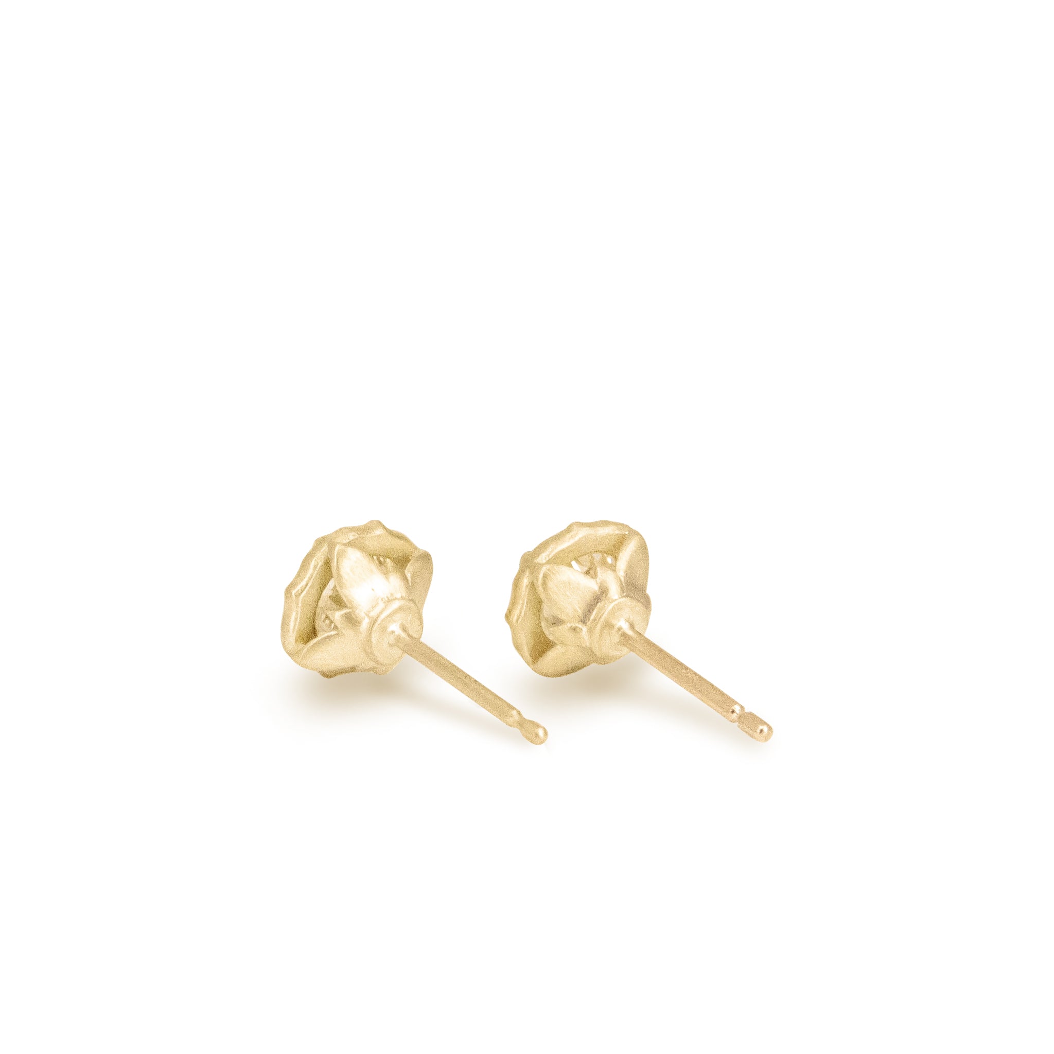 Round Lotus Diamond Studs