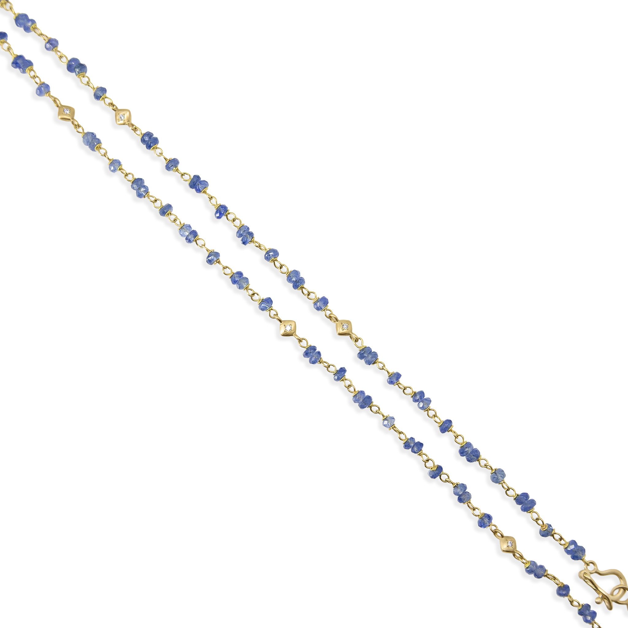 Sapphire Beaded Necklace - 16 Inches