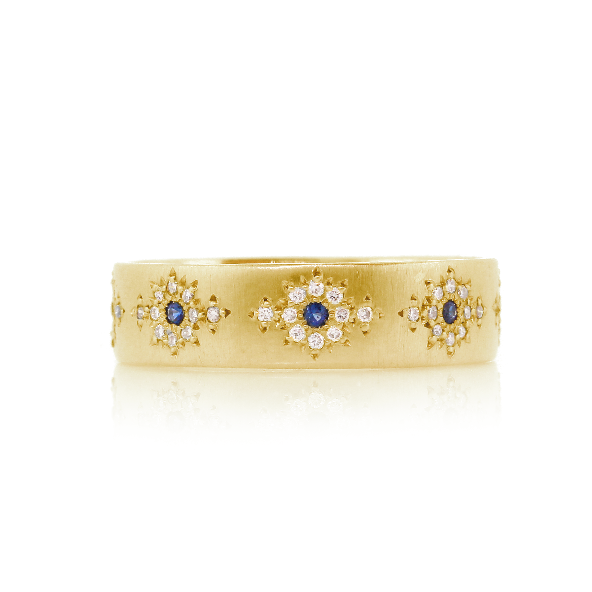 Sapphire Shimmer Band in Gold