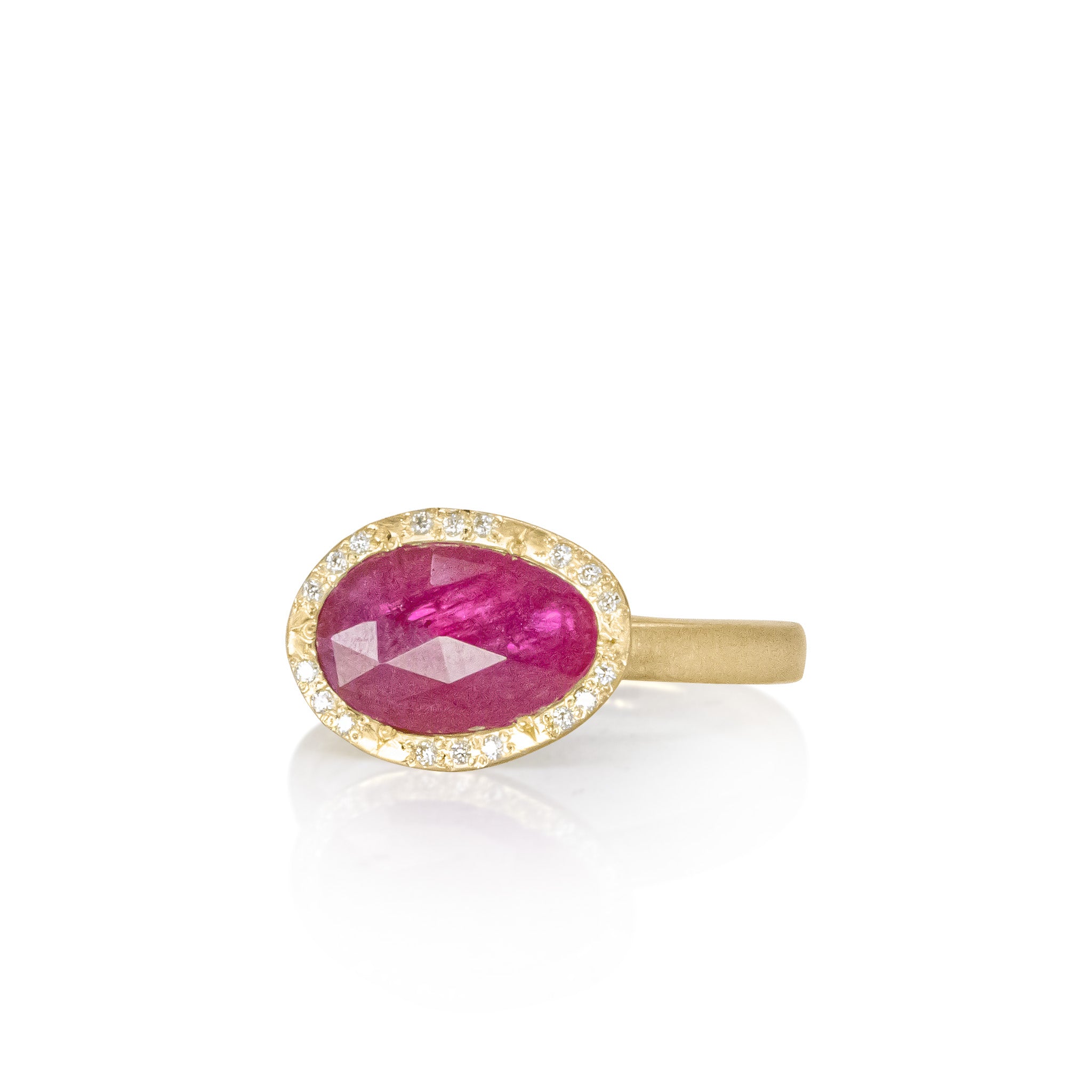Organic Ruby Slice Ring