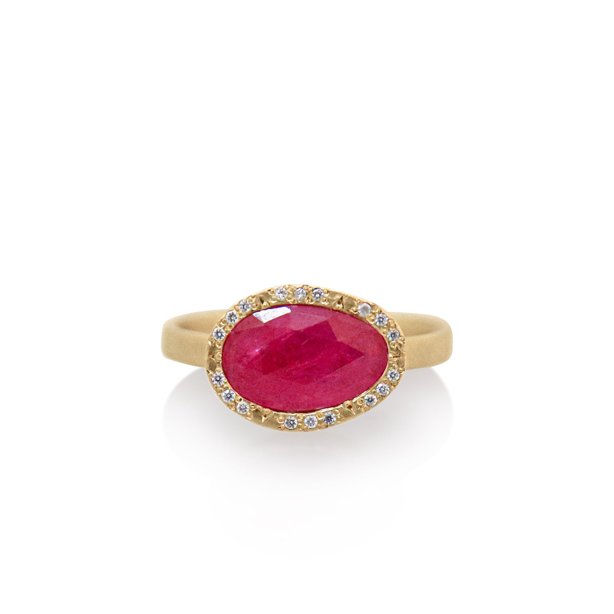 Organic Ruby Slice Ring