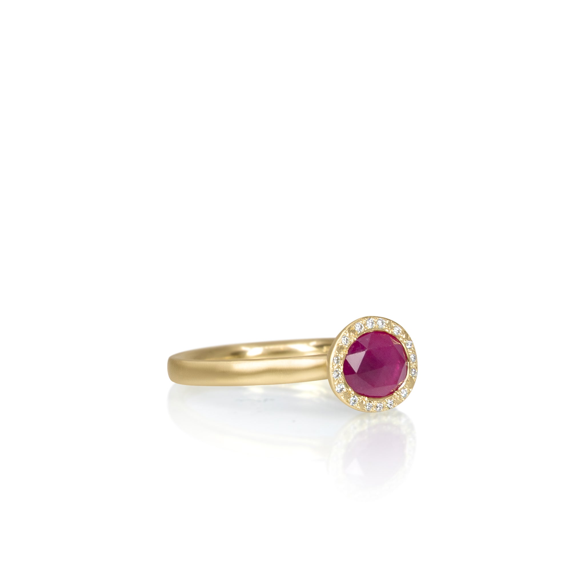 Organic Ruby Slice Ring