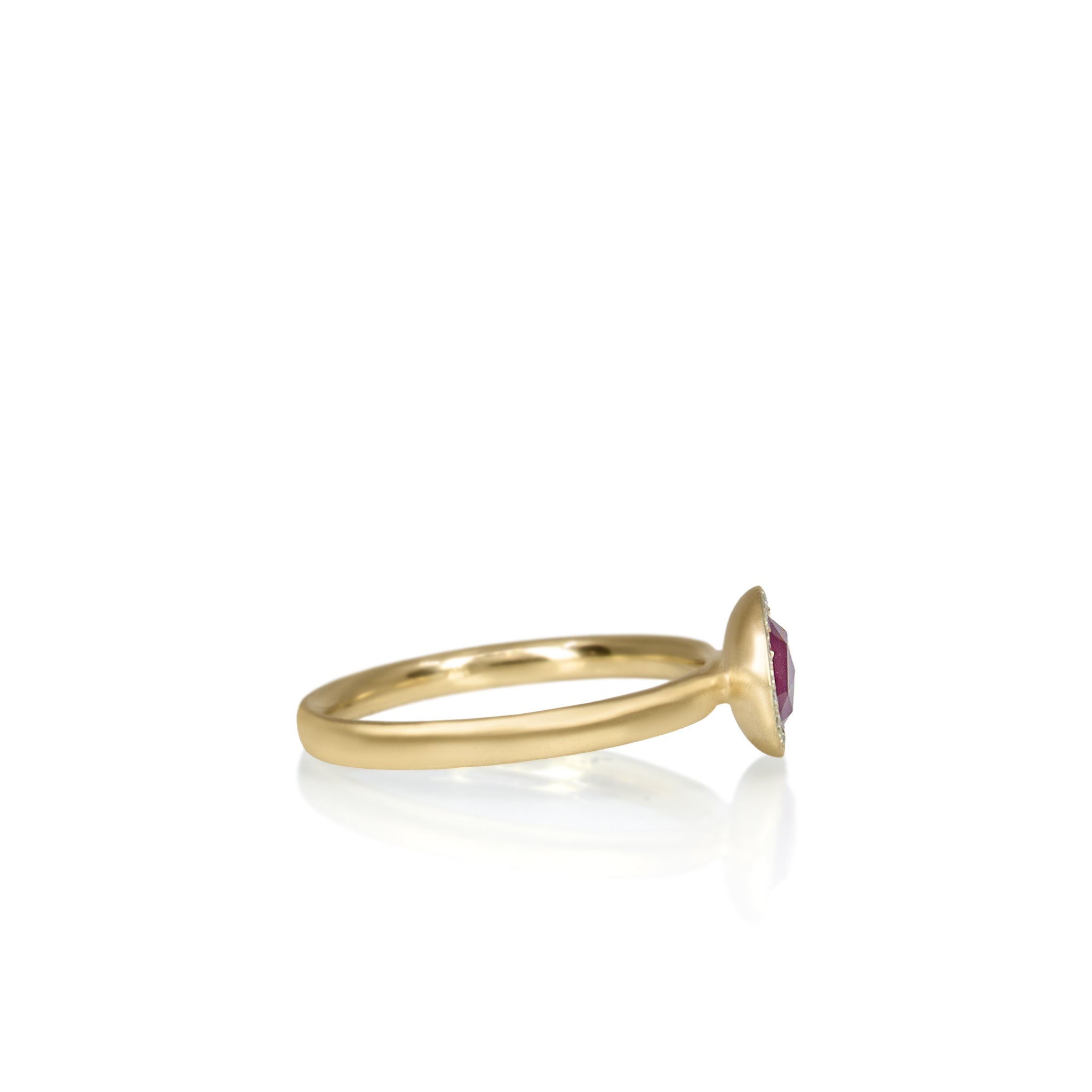 Organic Ruby Slice Ring