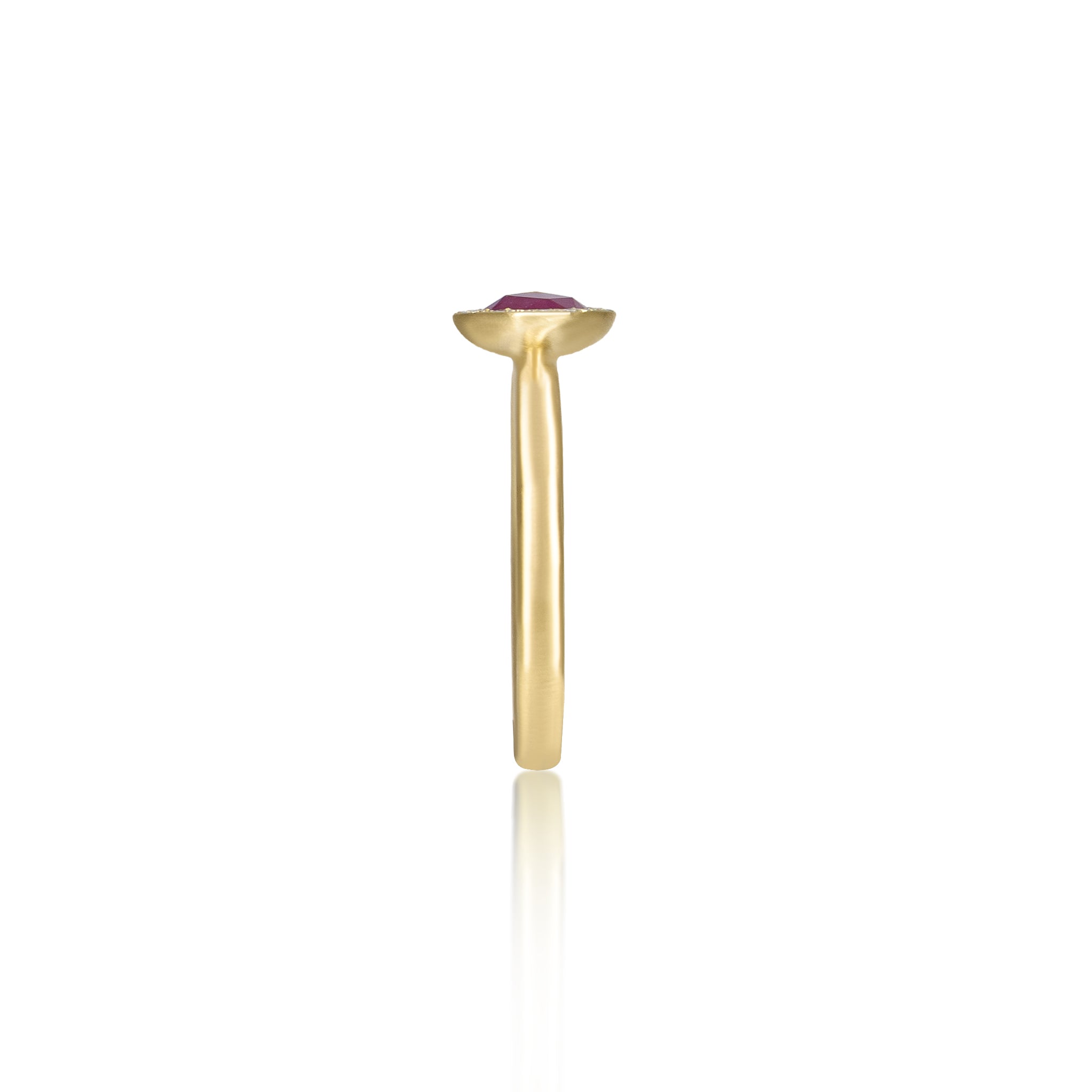 Organic Ruby Slice Ring