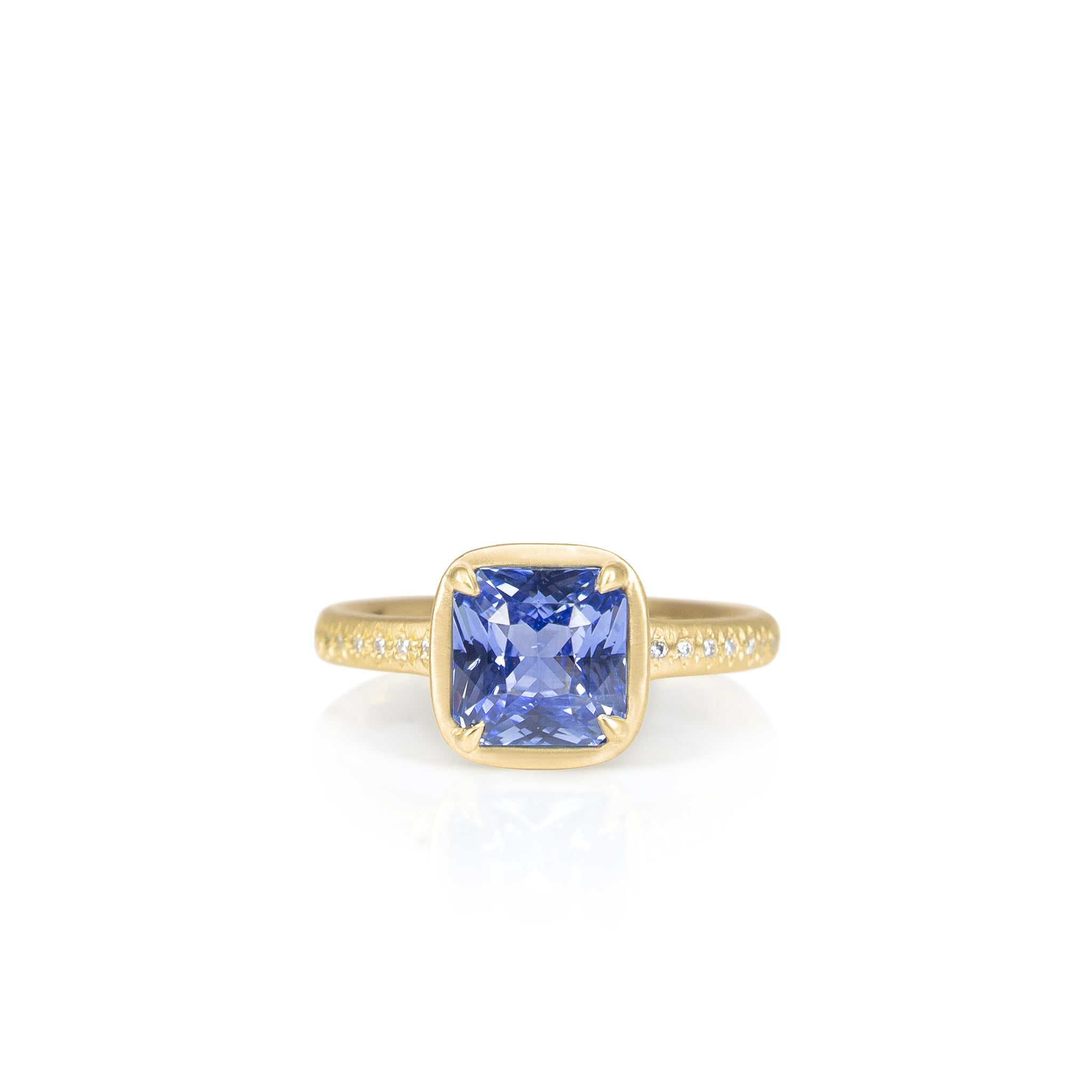 Cushion Sapphire Polaris Ring