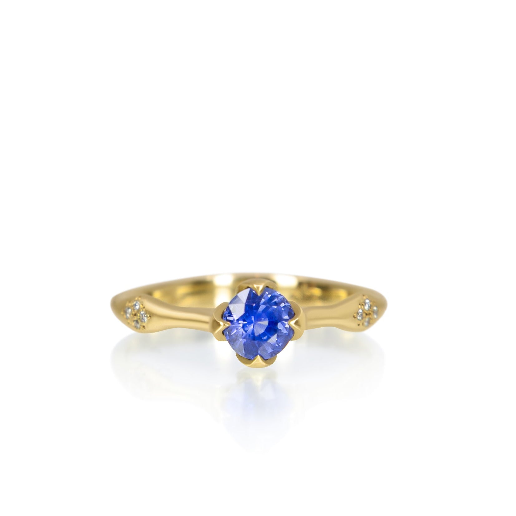 Sapphire Rosebud Ring