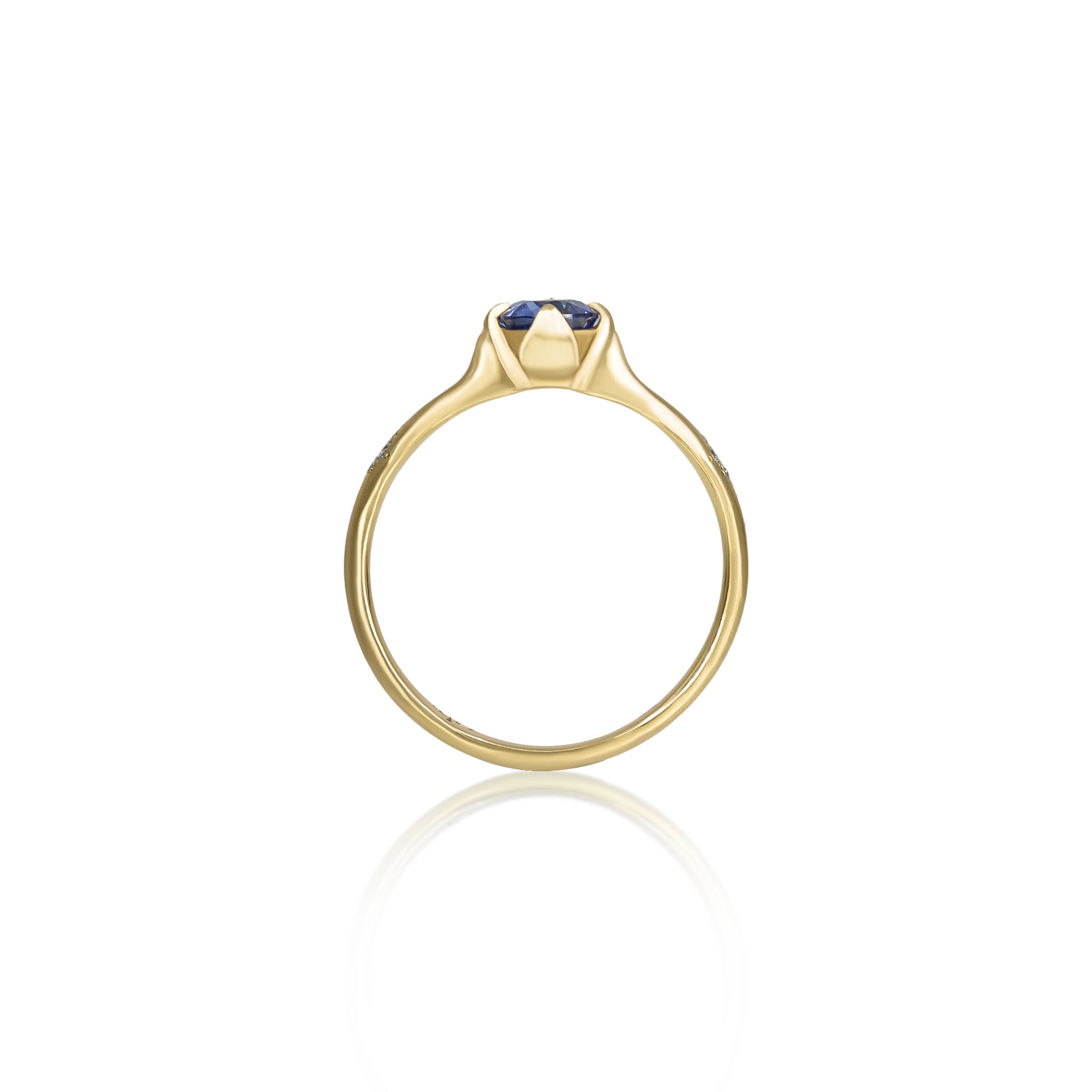 Sapphire Rosebud Ring