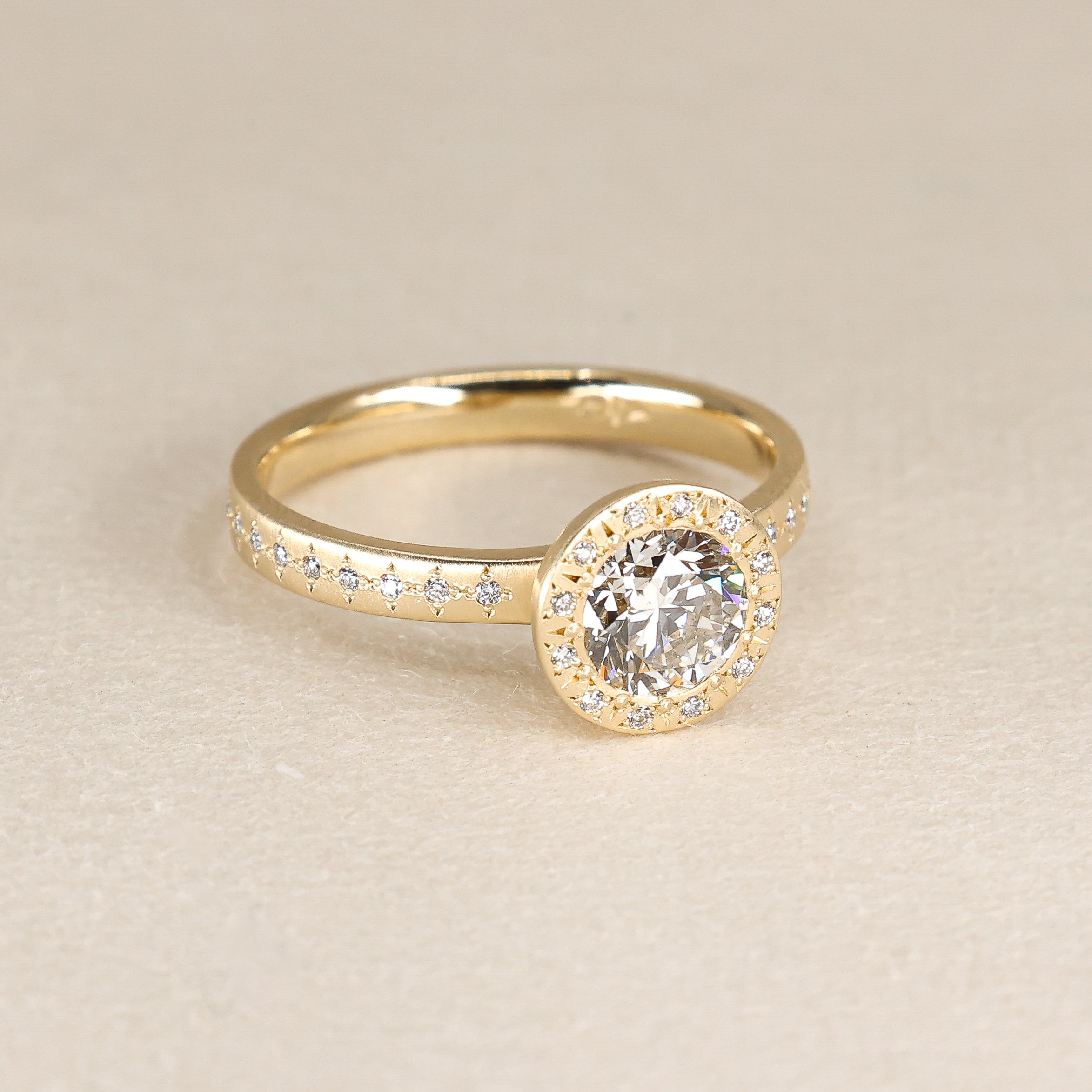 Brilliant Woven Halo Ring