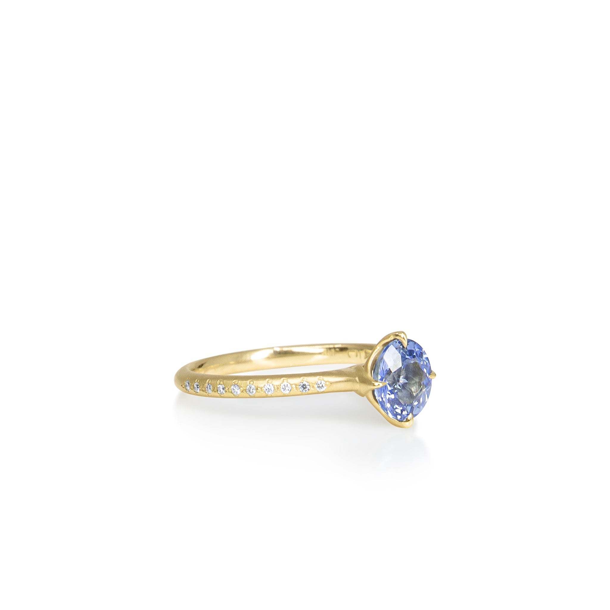 Oval Sapphire Rosehip Ring