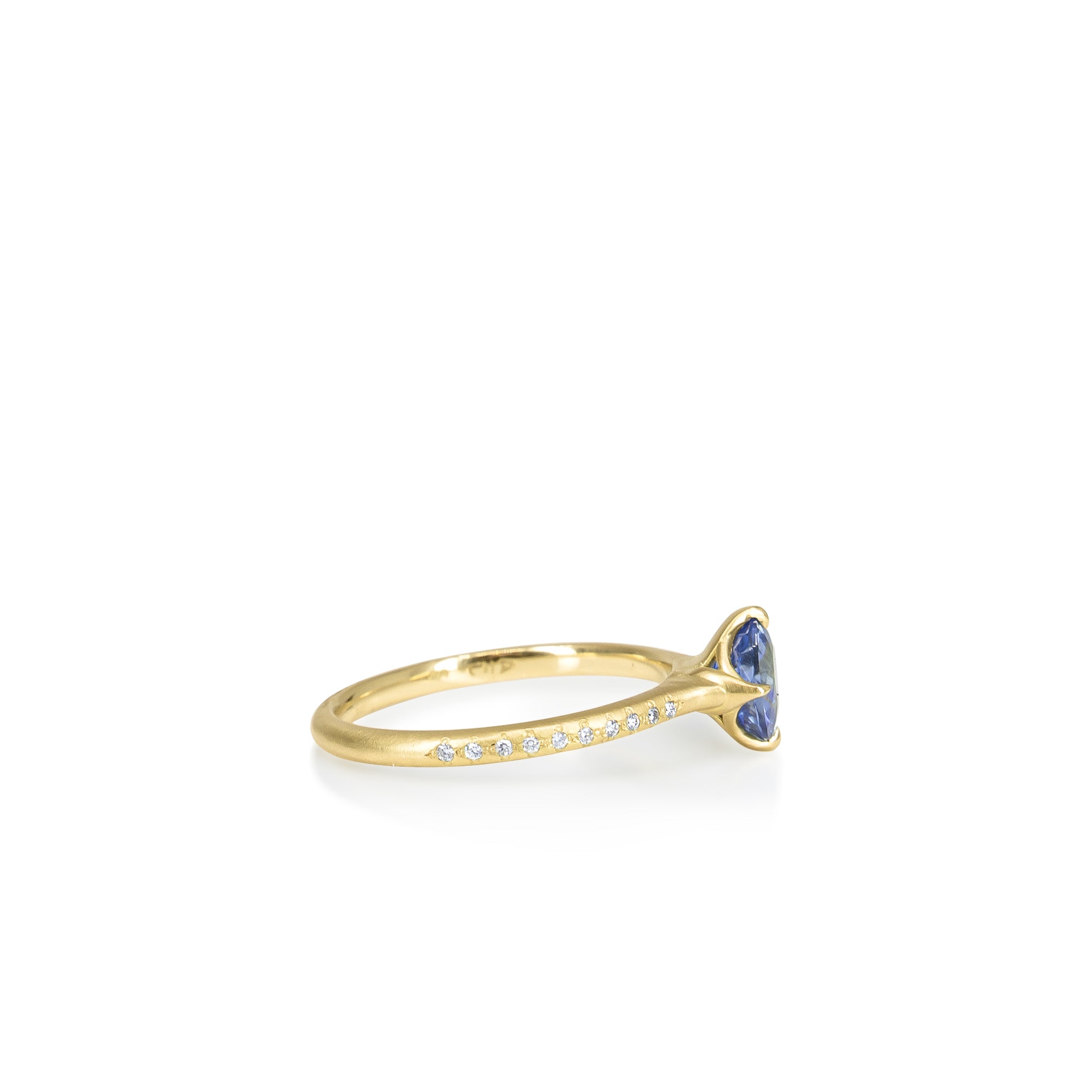 Oval Sapphire Rosehip Ring