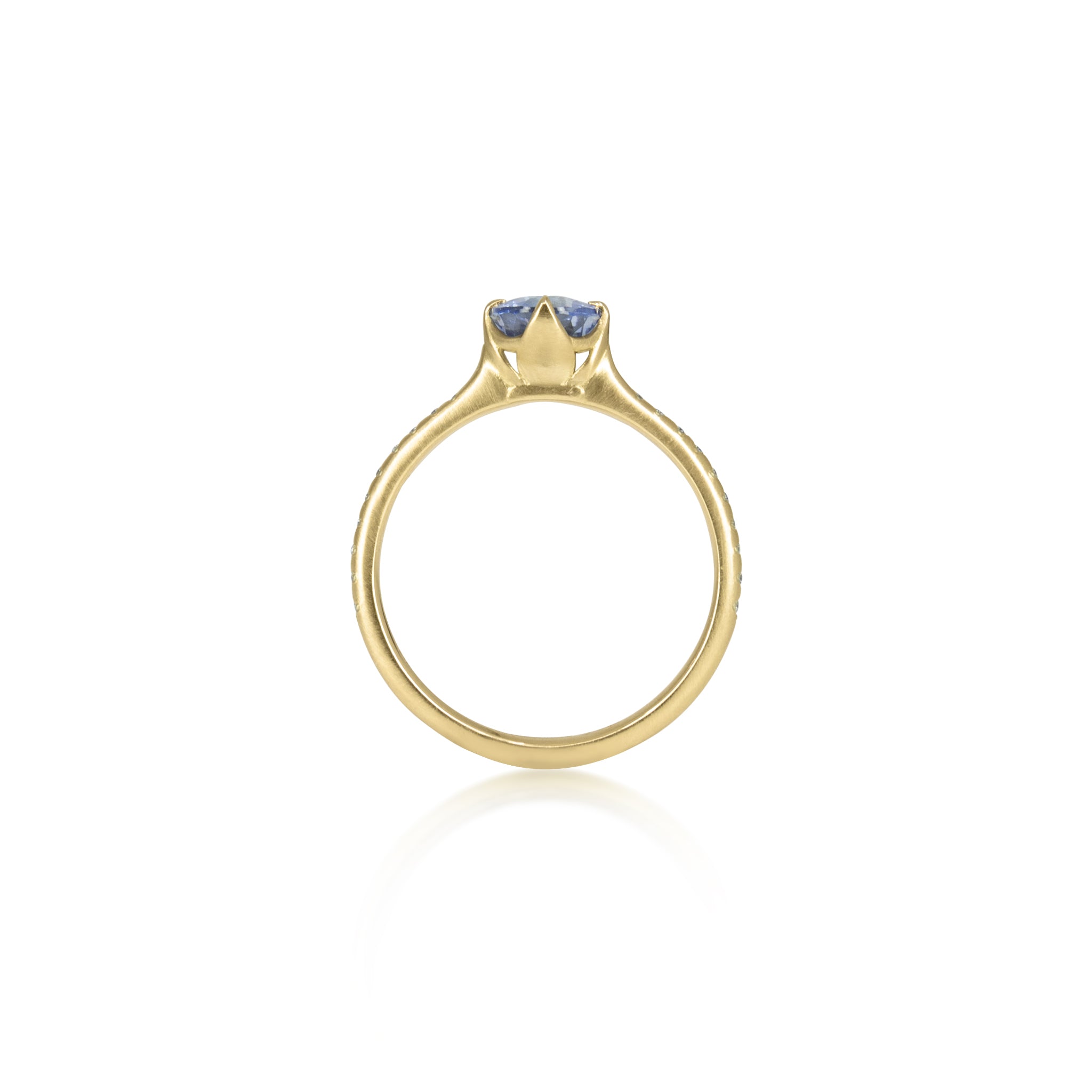 Oval Sapphire Rosehip Ring