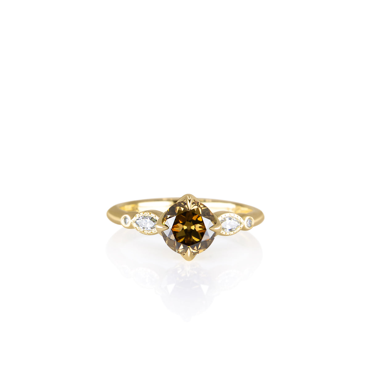 Old European Fancy Summer Rose Ring - 1.18ct