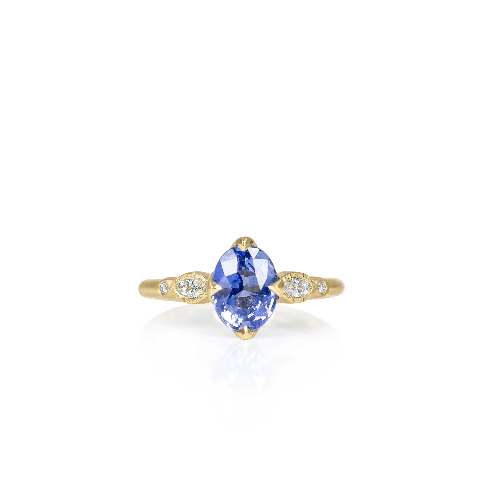 Oval Sapphire Summer Rose Ring - 1.76ct