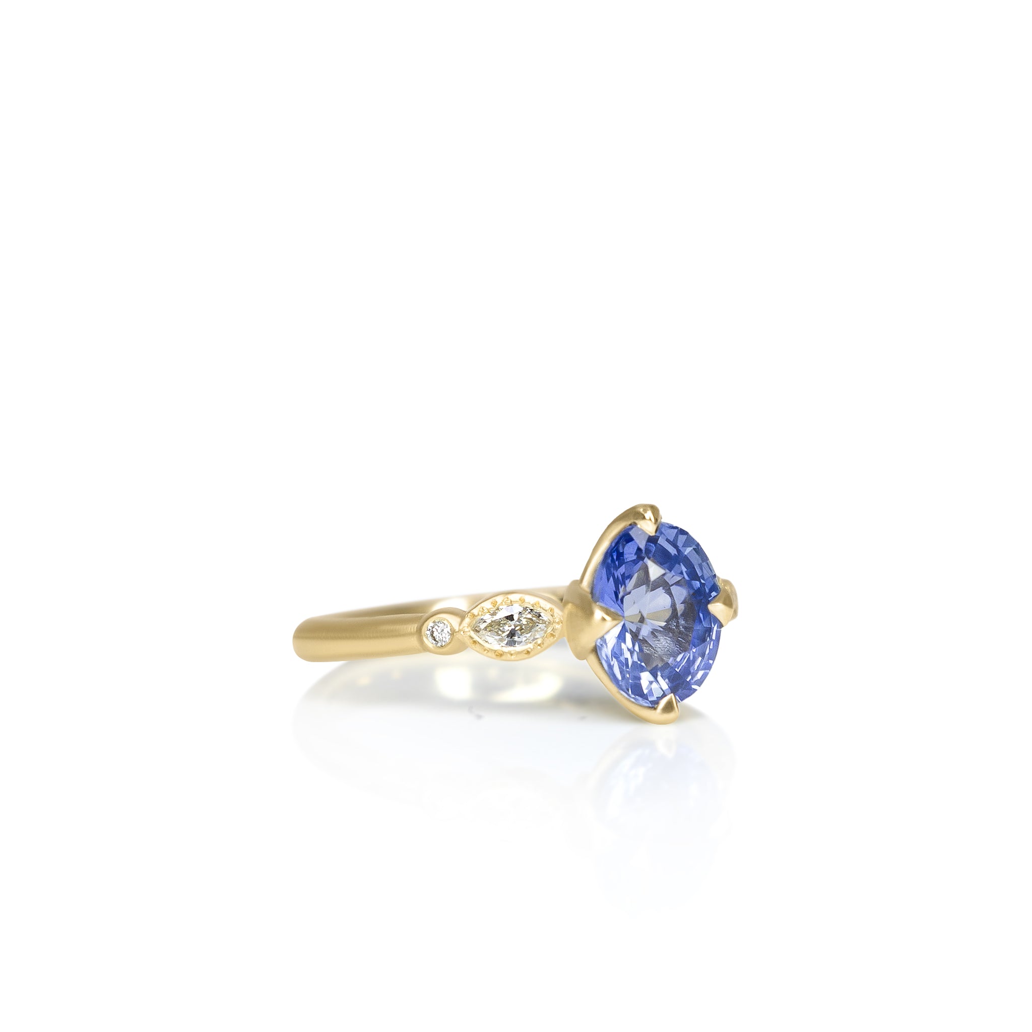 Oval Sapphire Summer Rose Ring - 1.76ct