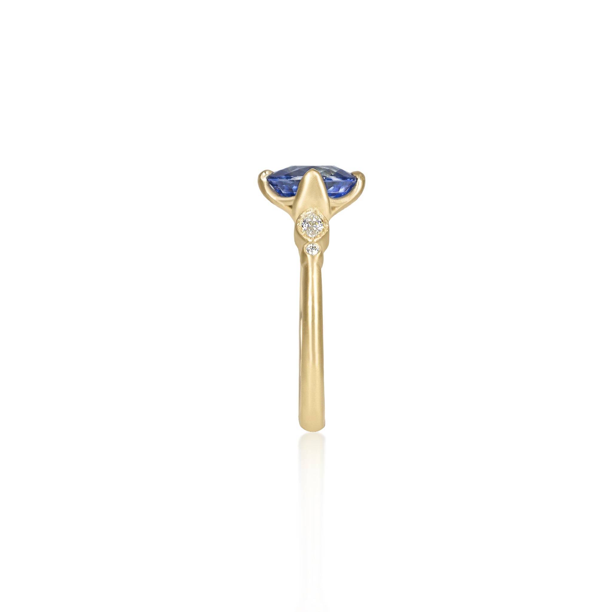 Oval Sapphire Summer Rose Ring - 1.76ct
