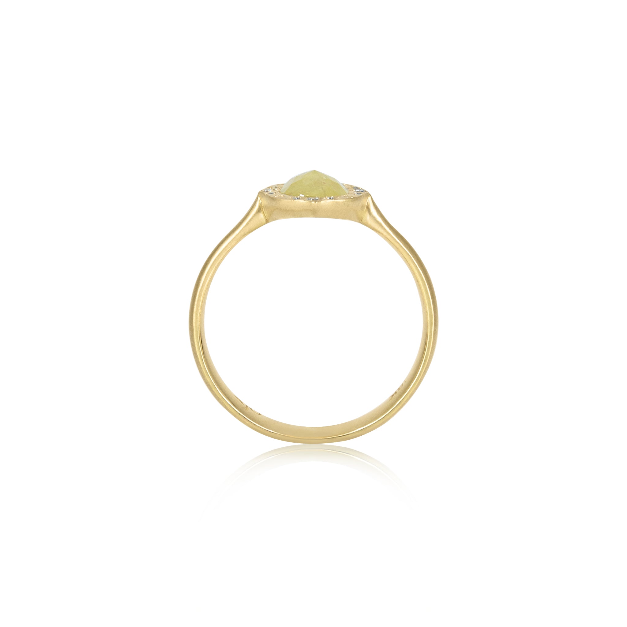 Yellow Diamond Rose Cut Ring